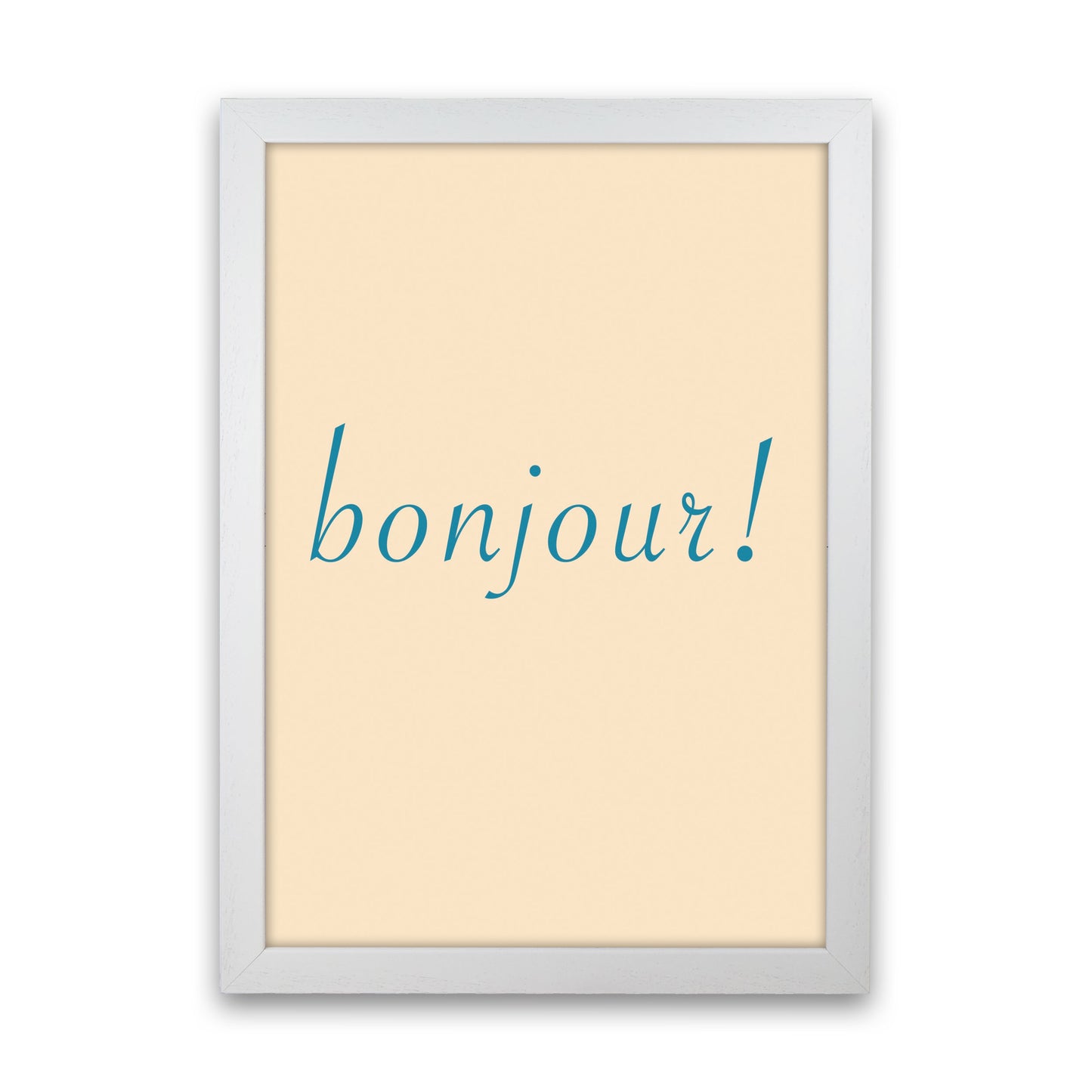 Bonjour Art Print by Proper Job Studio White Grain