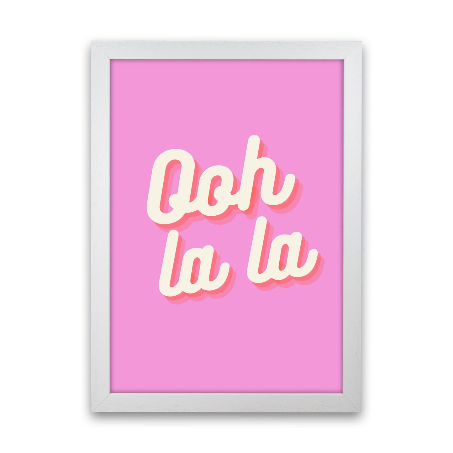 Ooh la la Art Print by Proper Job Studio White Grain