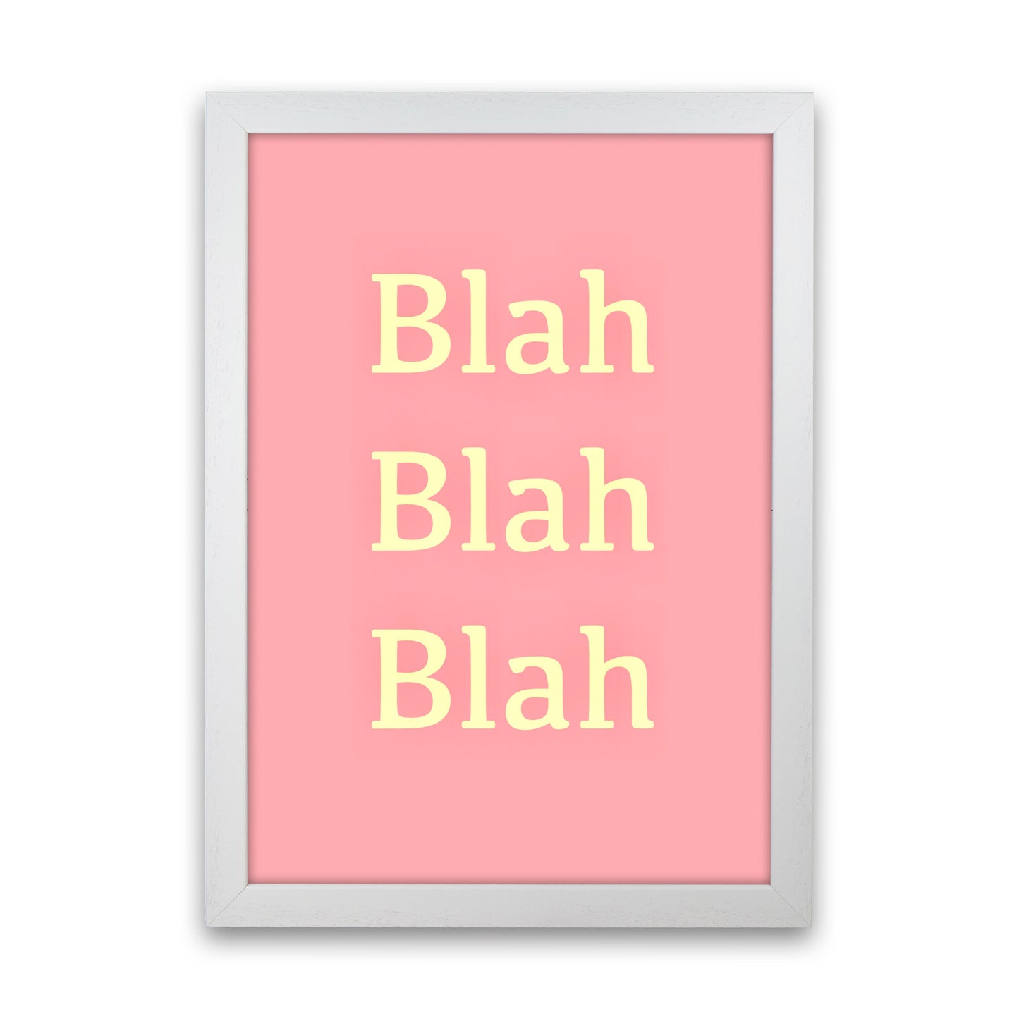 Blah Blah Blah Art Print by Proper Job Studio White Grain