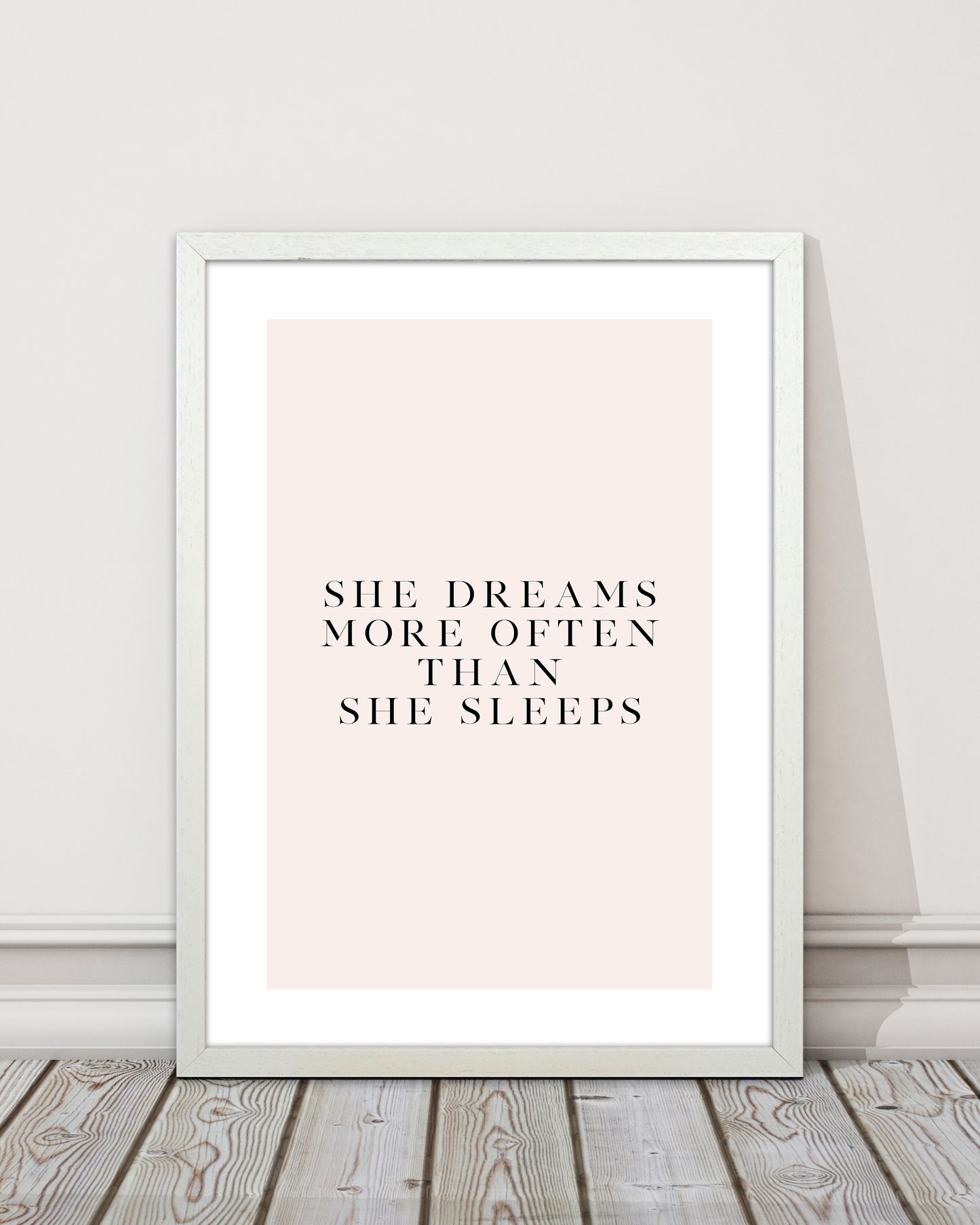 she dreams more often than she sleeps blush type 07