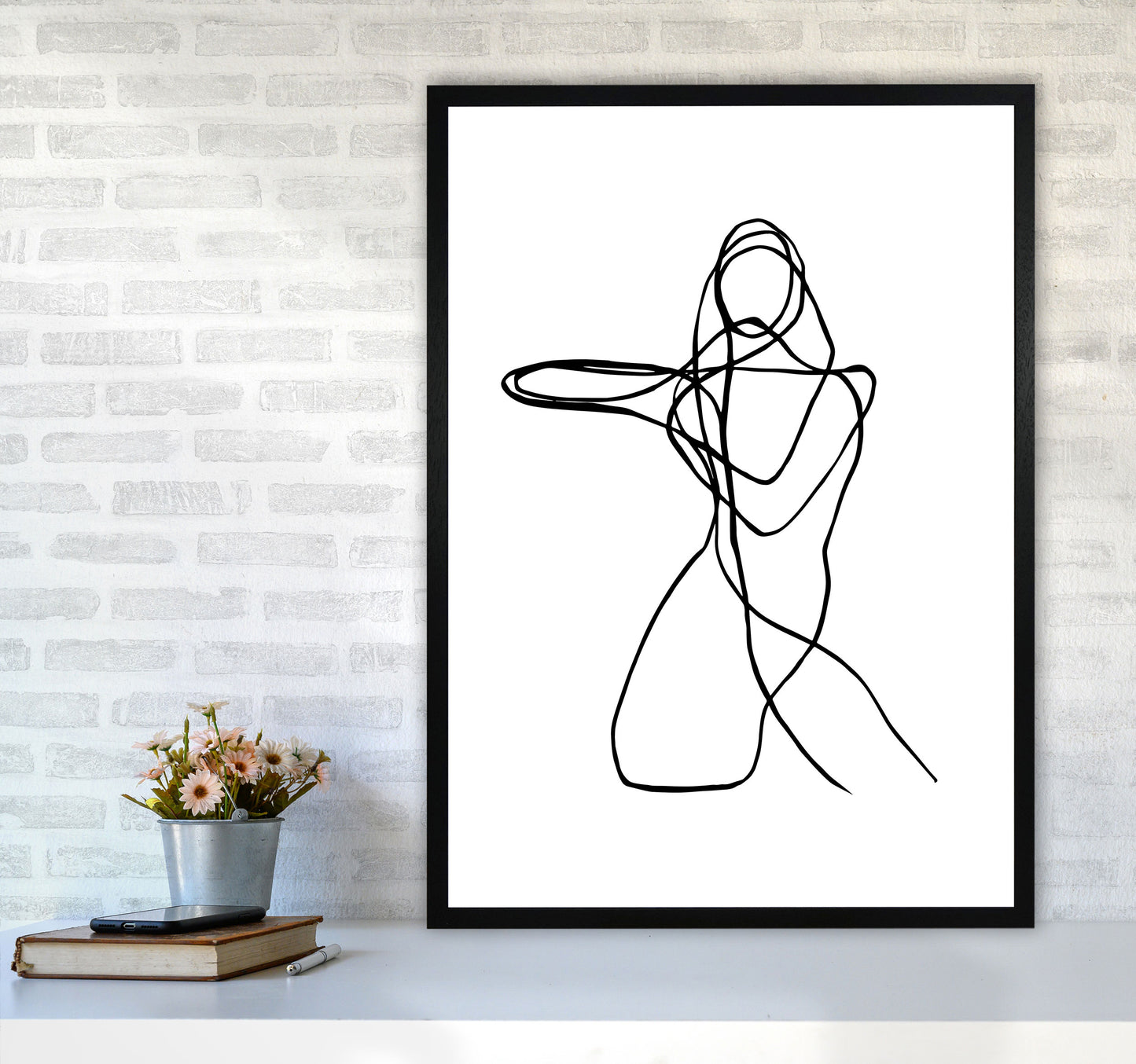 Tangled Lines Female4 By Planeta444 A1 White Frame