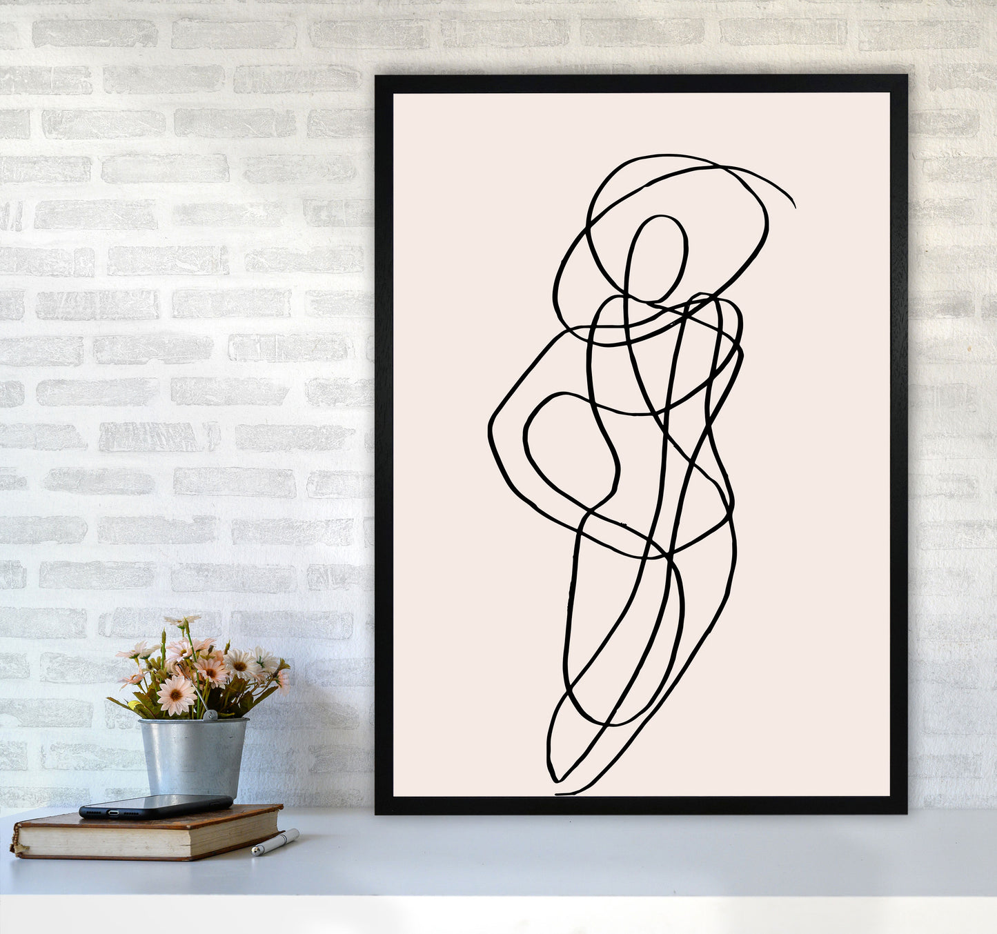 Tangled Lines Female1 By Planeta444 A1 White Frame