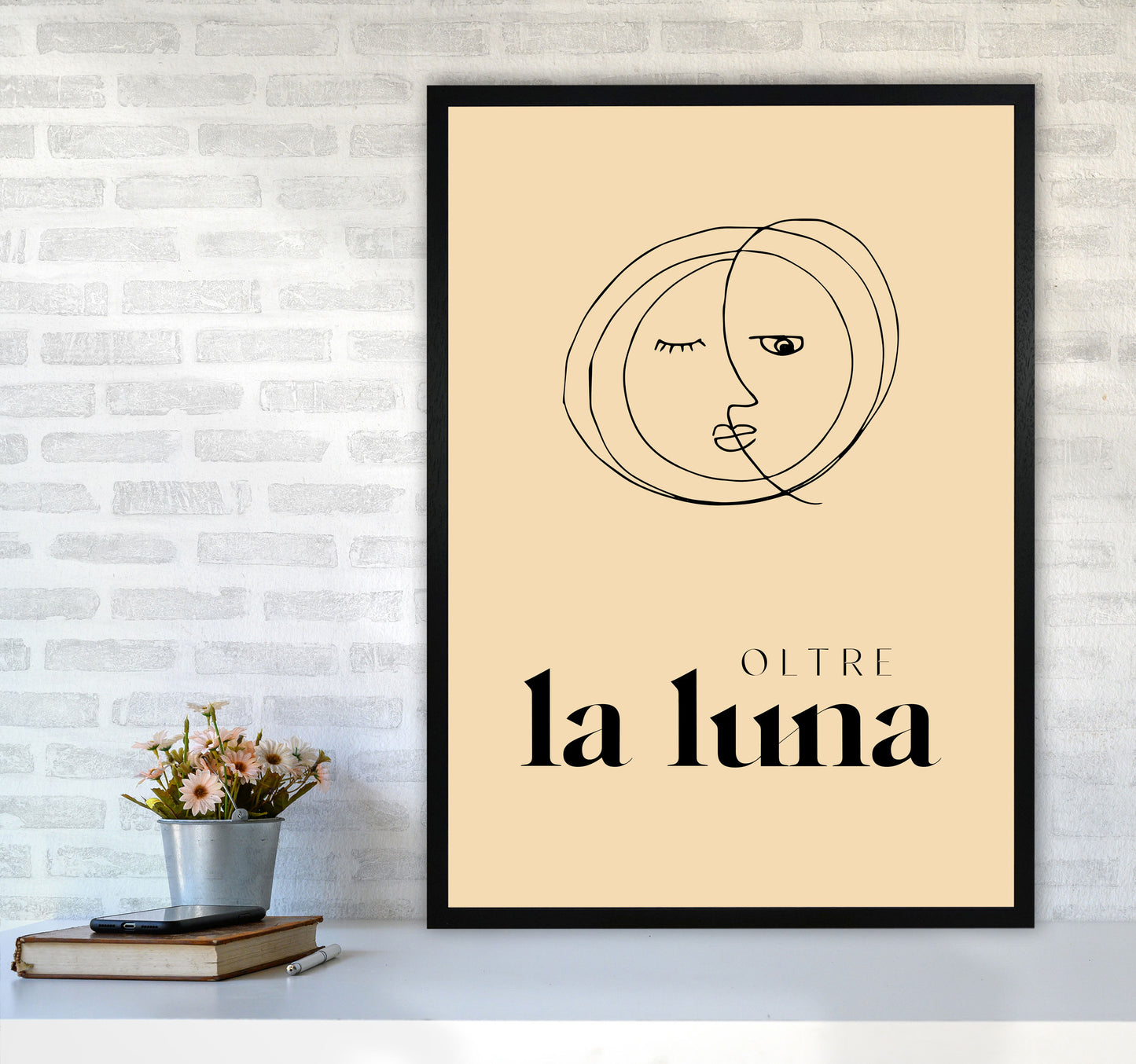 Oltre La Luna By Planeta444 A1 White Frame