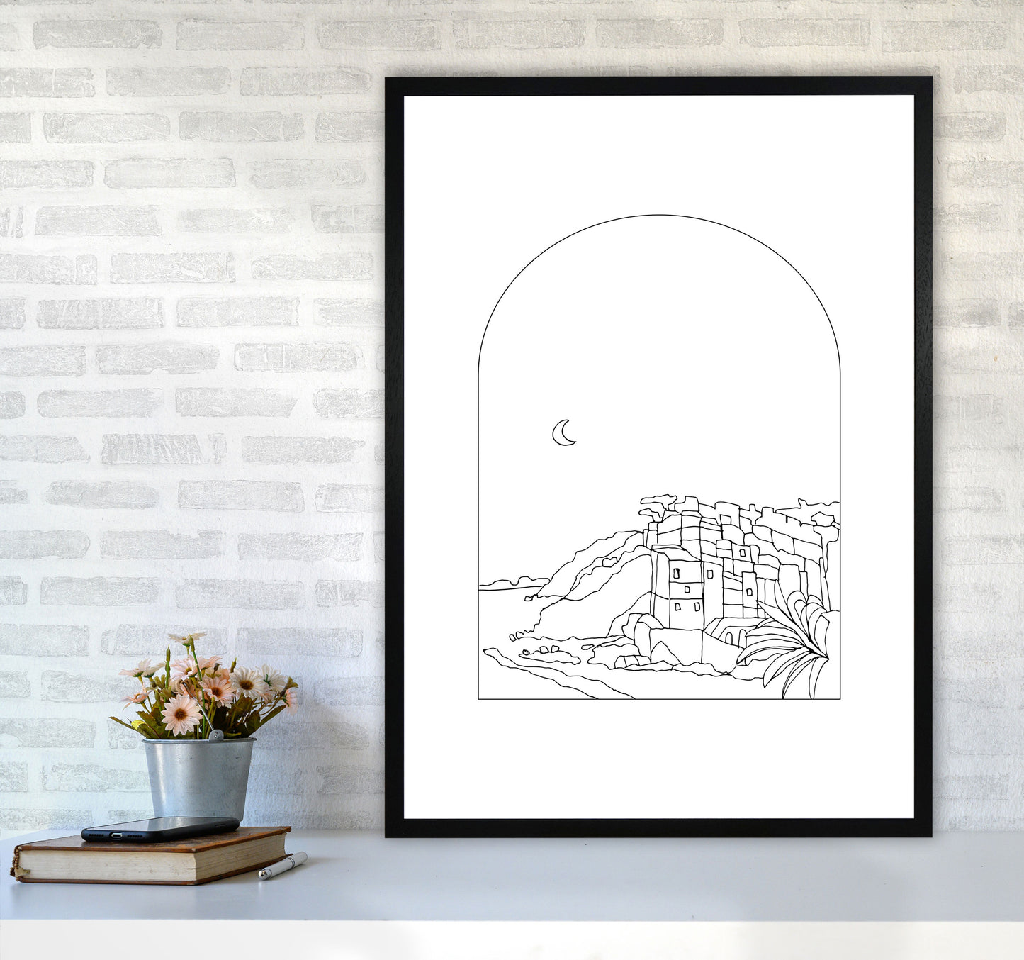 Cinque Terre By Planeta444 A1 White Frame