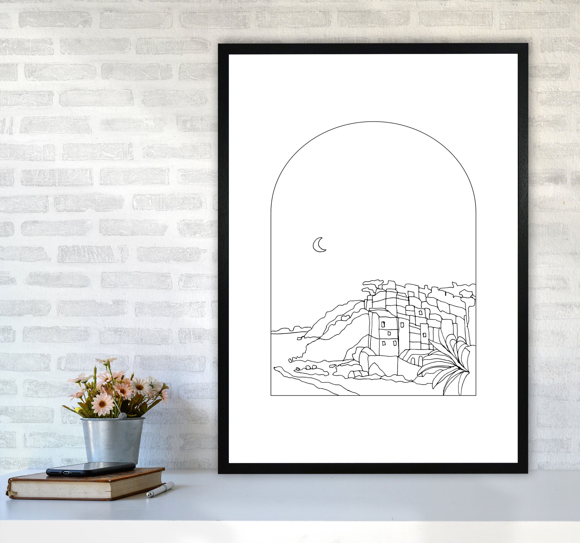 Cinque Terre By Planeta444 A1 White Frame