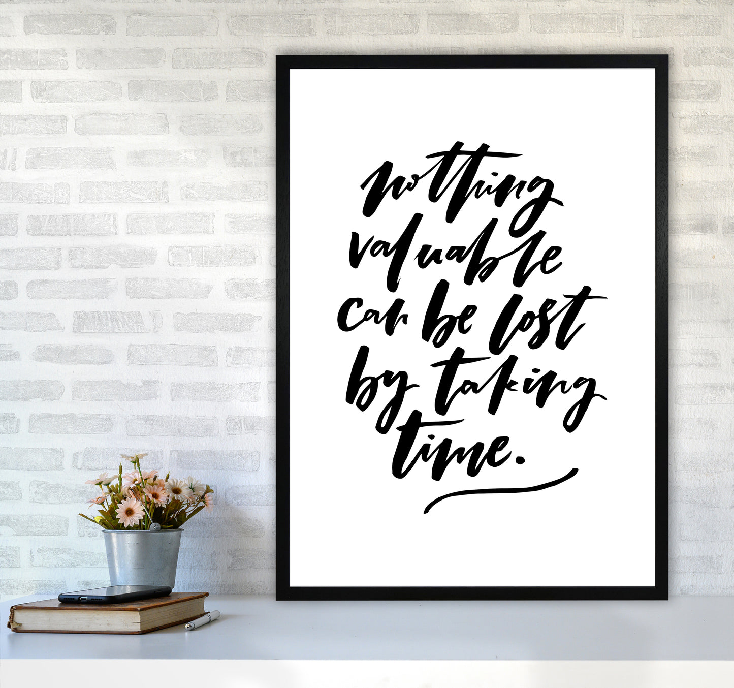 Nothing Valuable Can Be Lost By Planeta444 A1 White Frame