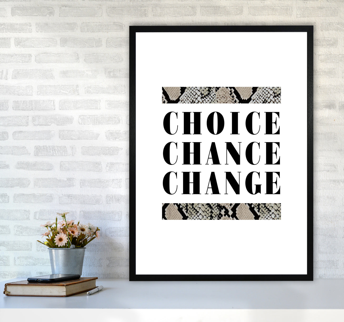 Choice Chance Change Snake By Planeta444 A1 White Frame