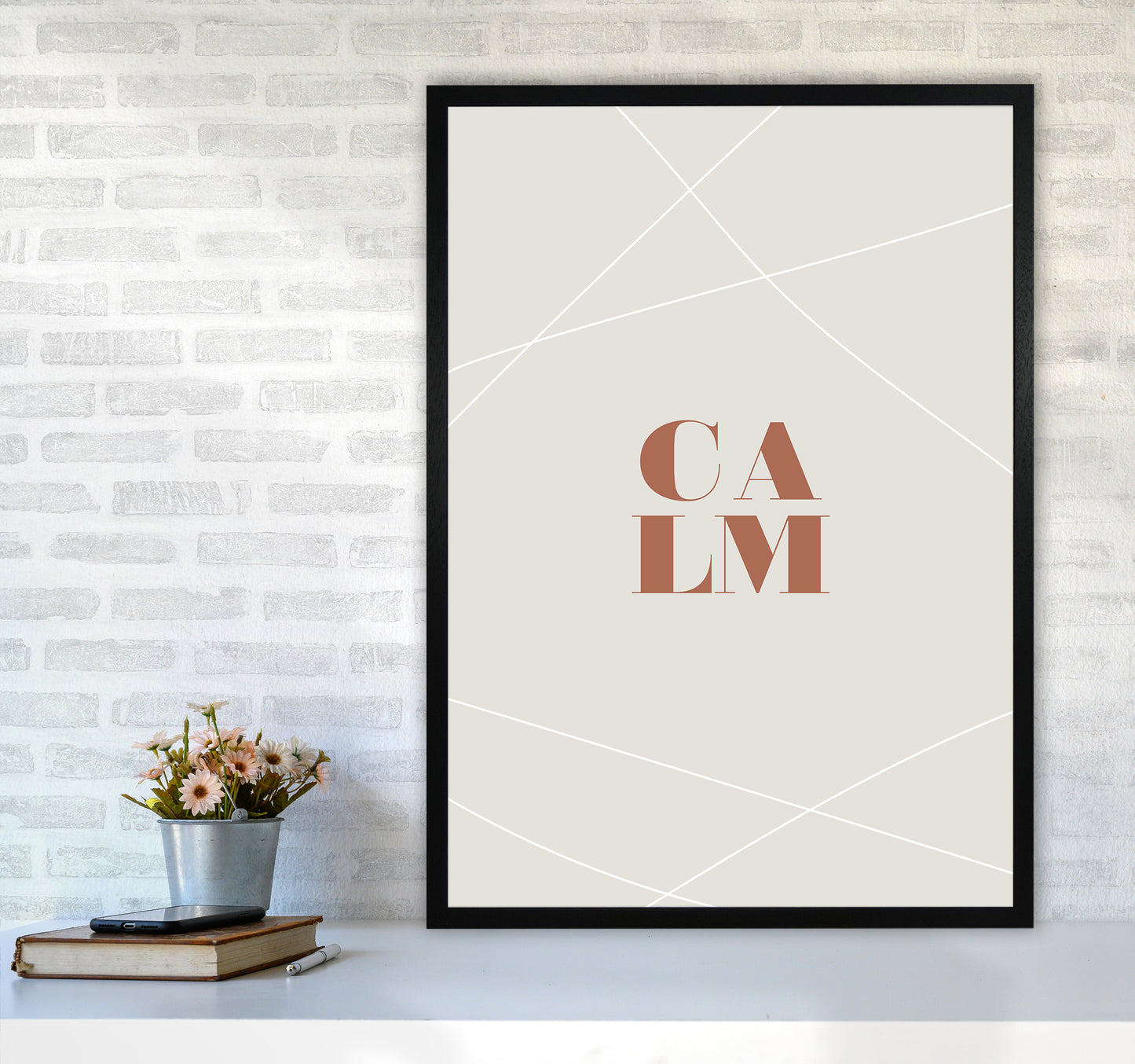Calm Cavern Clay By Planeta444 A1 White Frame