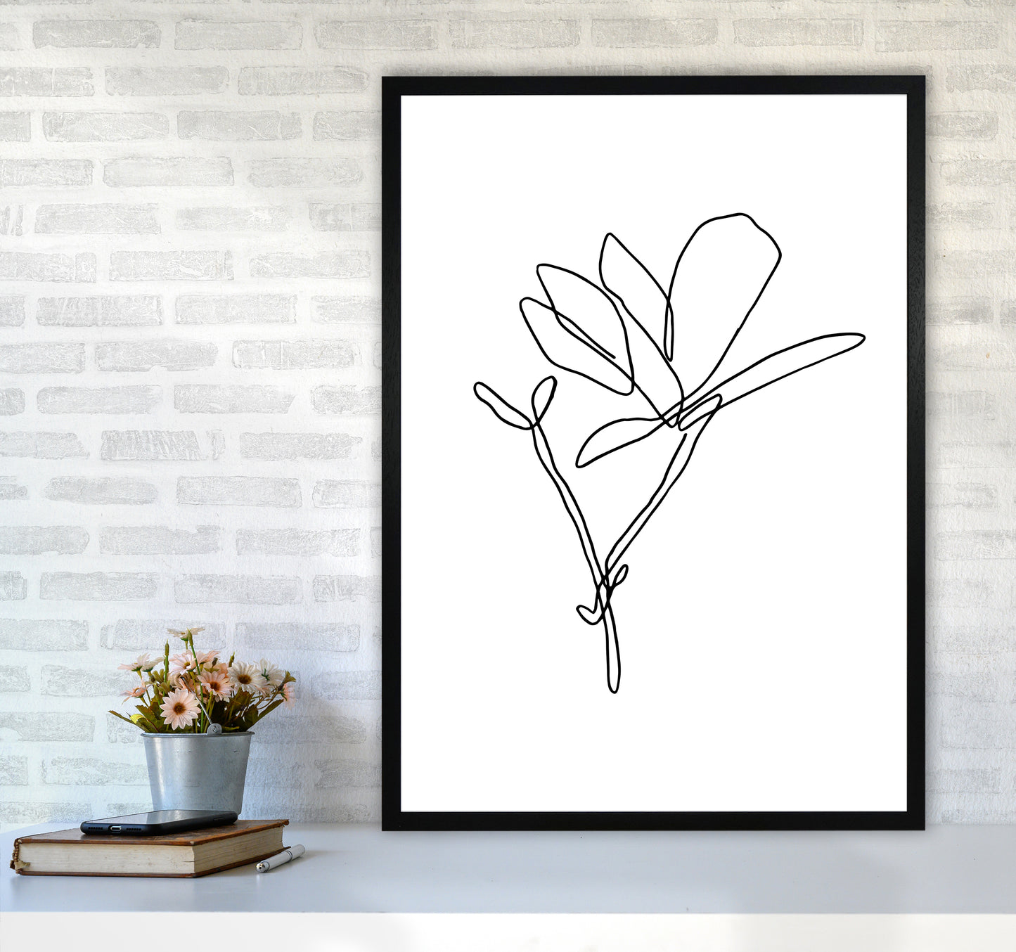 Japanese Magnolia By Planeta444 A1 White Frame