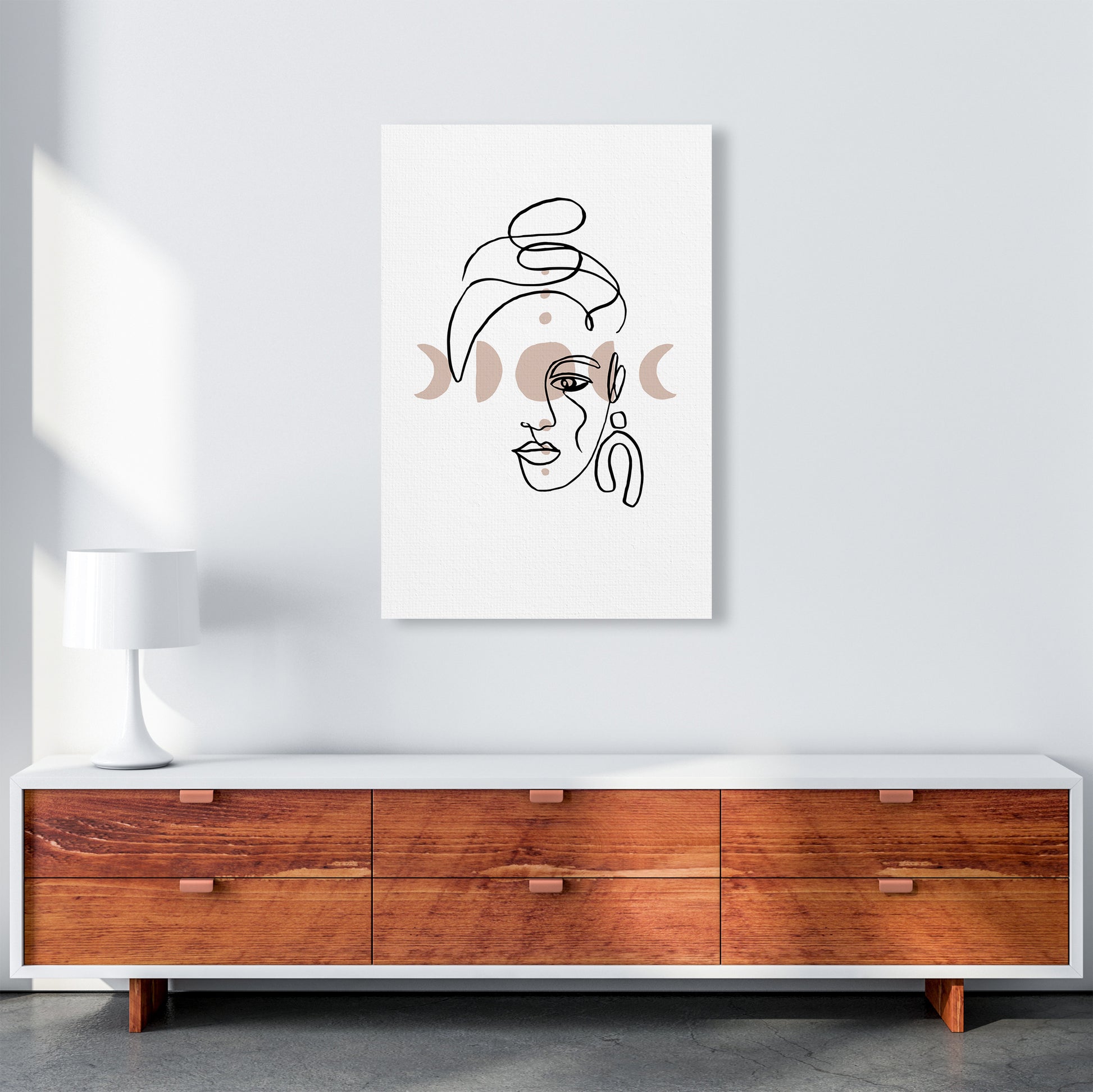 Face With Earrings Moonphases By Planeta444 A1 Canvas