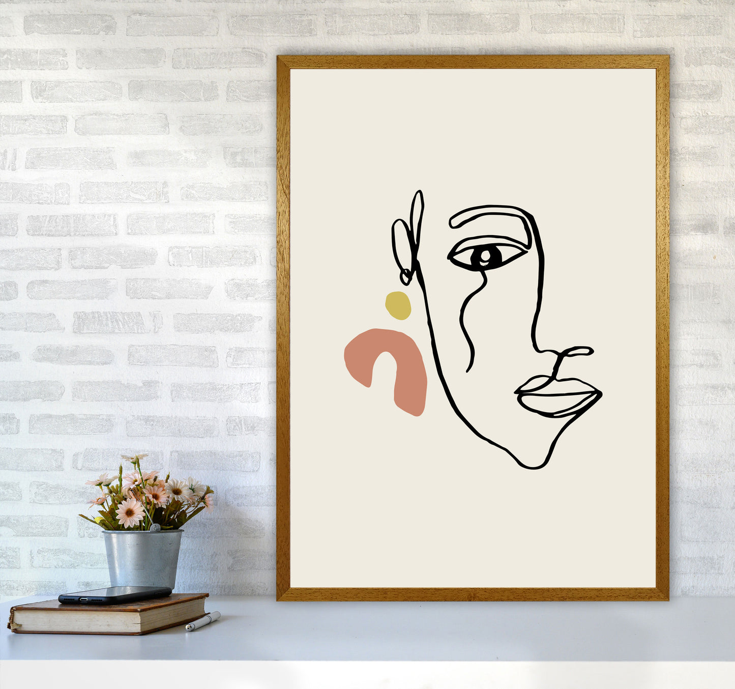 Boho Face With Earrings Sketch2 By Planeta444 A1 Print Only