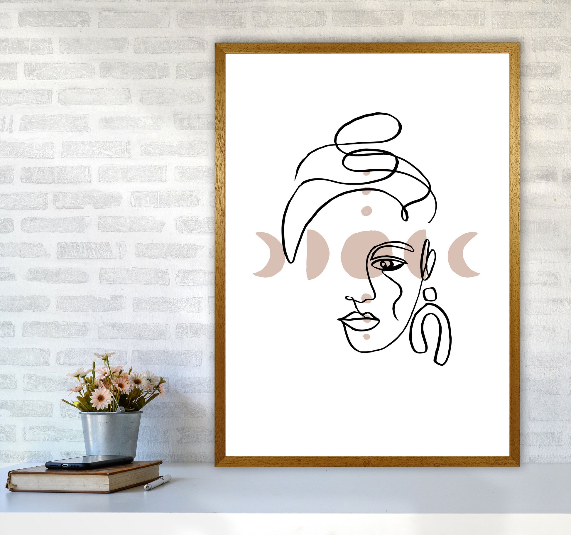 Face With Earrings Moonphases By Planeta444 A1 Print Only