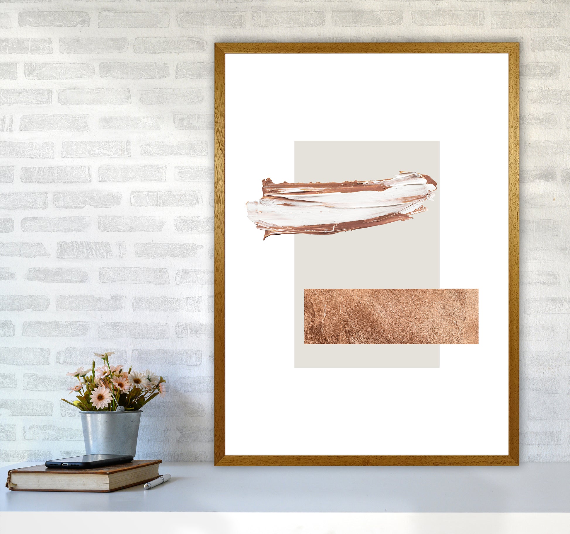 Paint Strokes Cavern Clay Copper1 By Planeta444 A1 Print Only