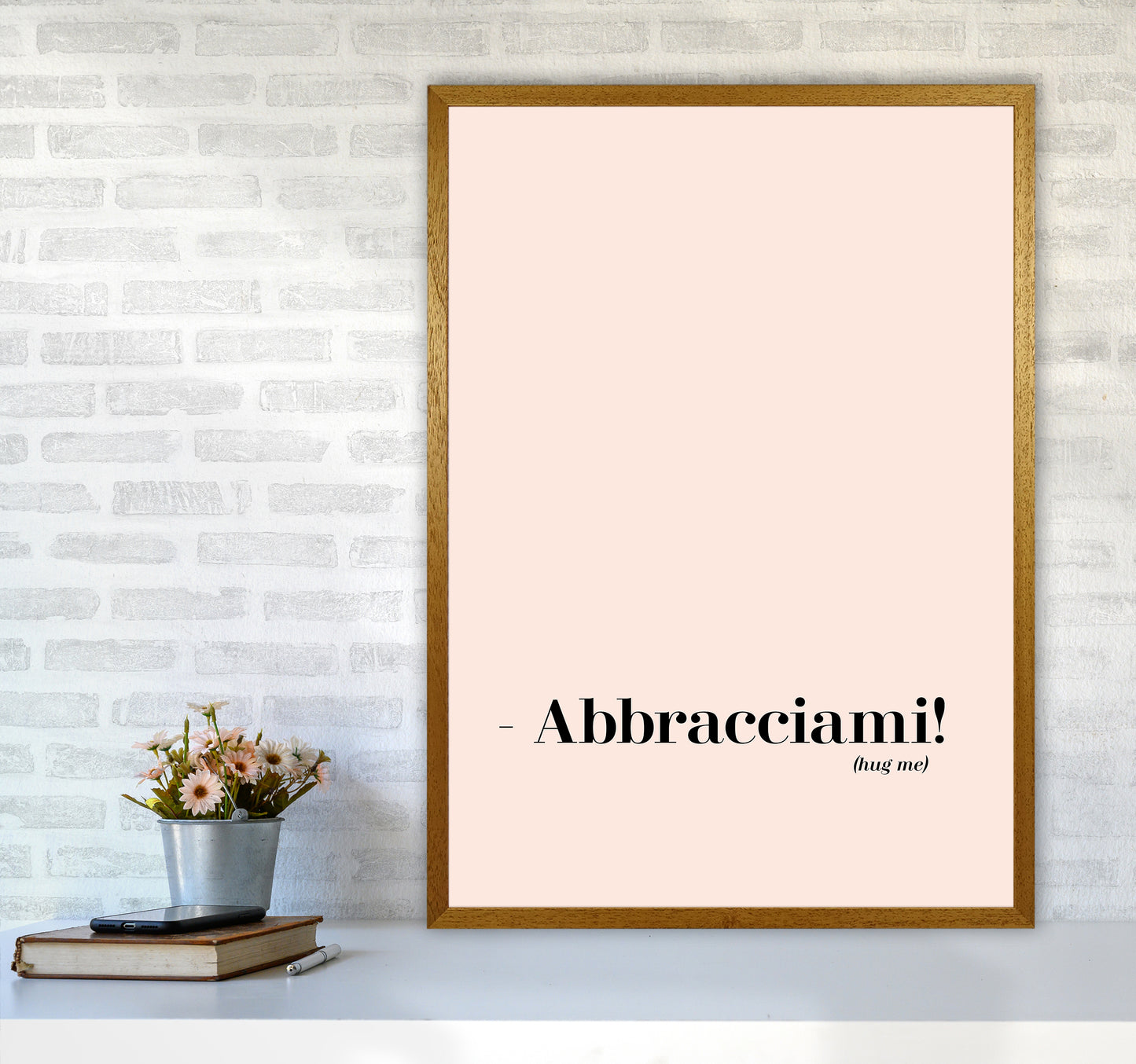 Abbracciami Modern Quote Art Print By Planeta444 A1 Print Only
