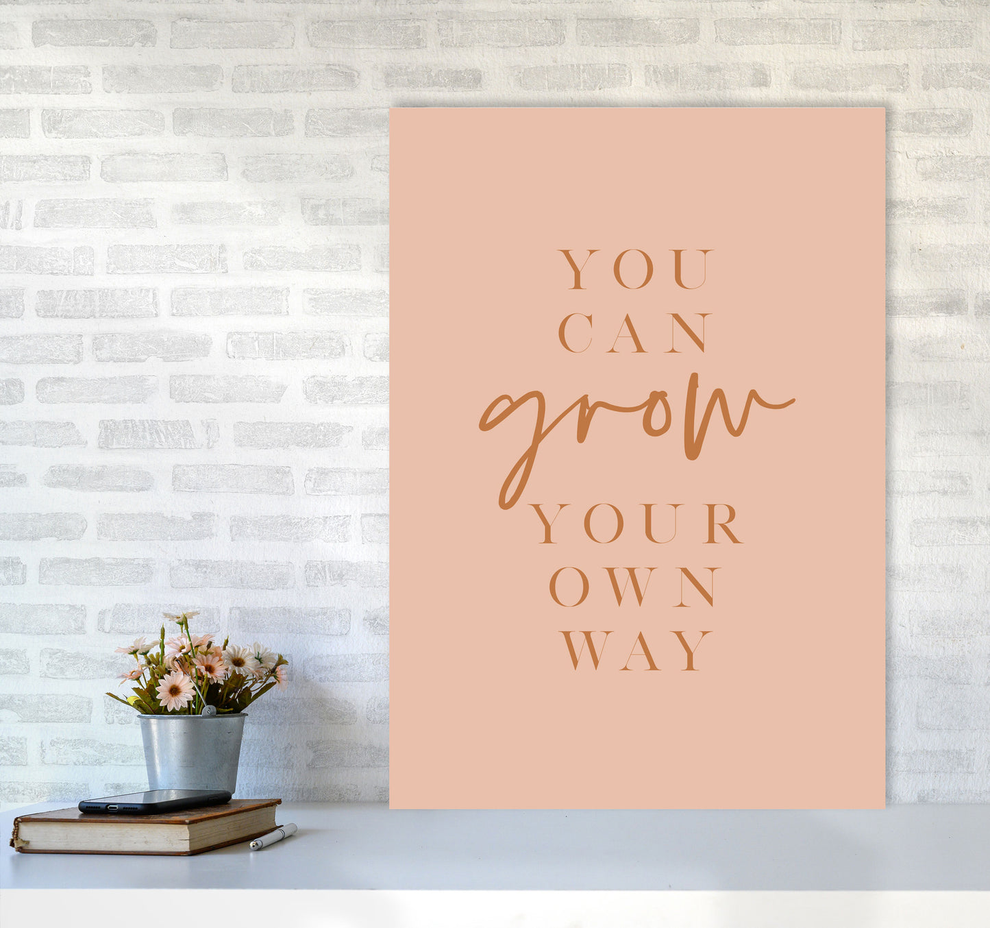 You Can Grow Your Own Way Earth Colors By Planeta444 A1 Black Frame