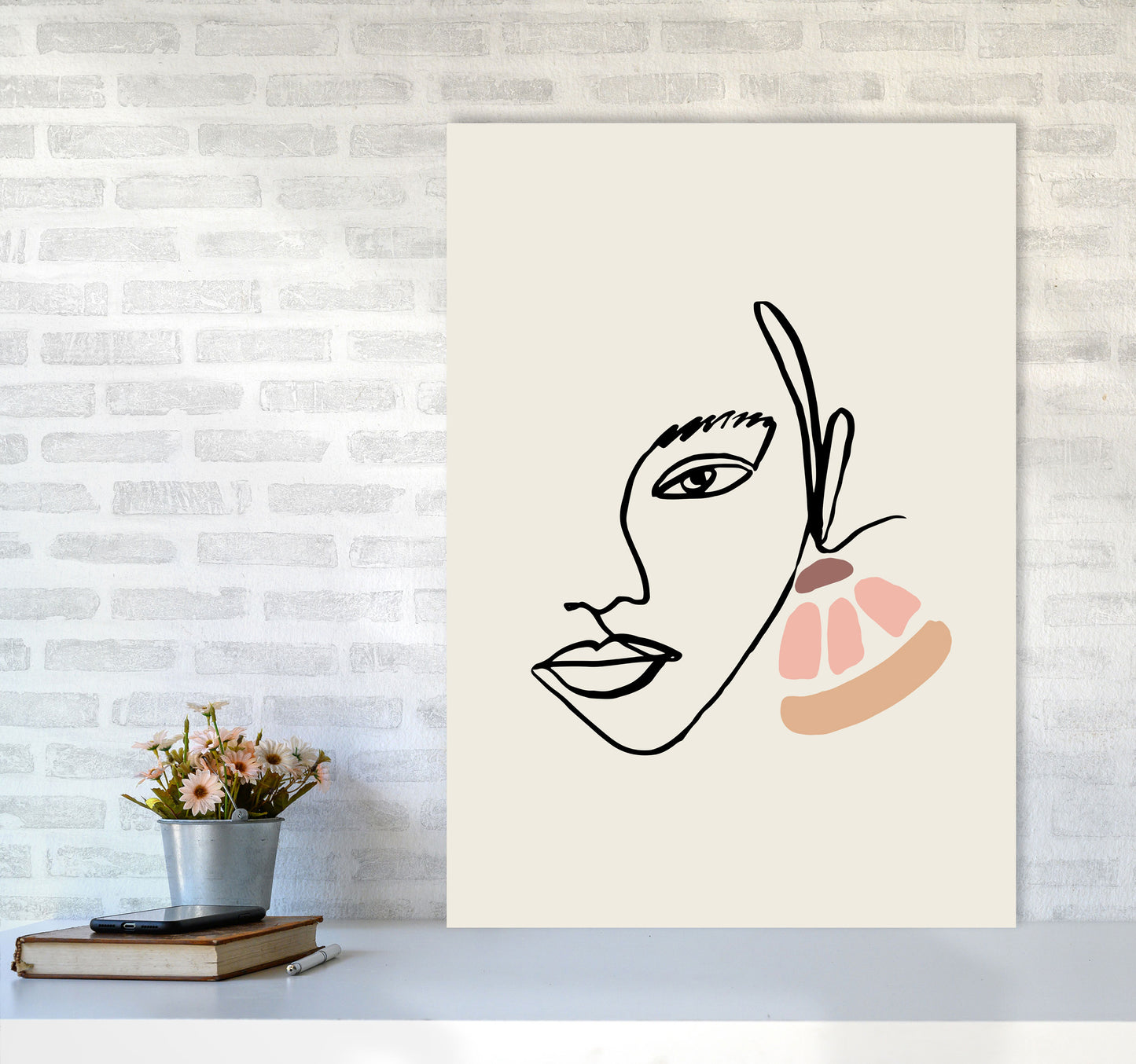 Boho Face With Earrings Sketch1 By Planeta444 A1 Black Frame