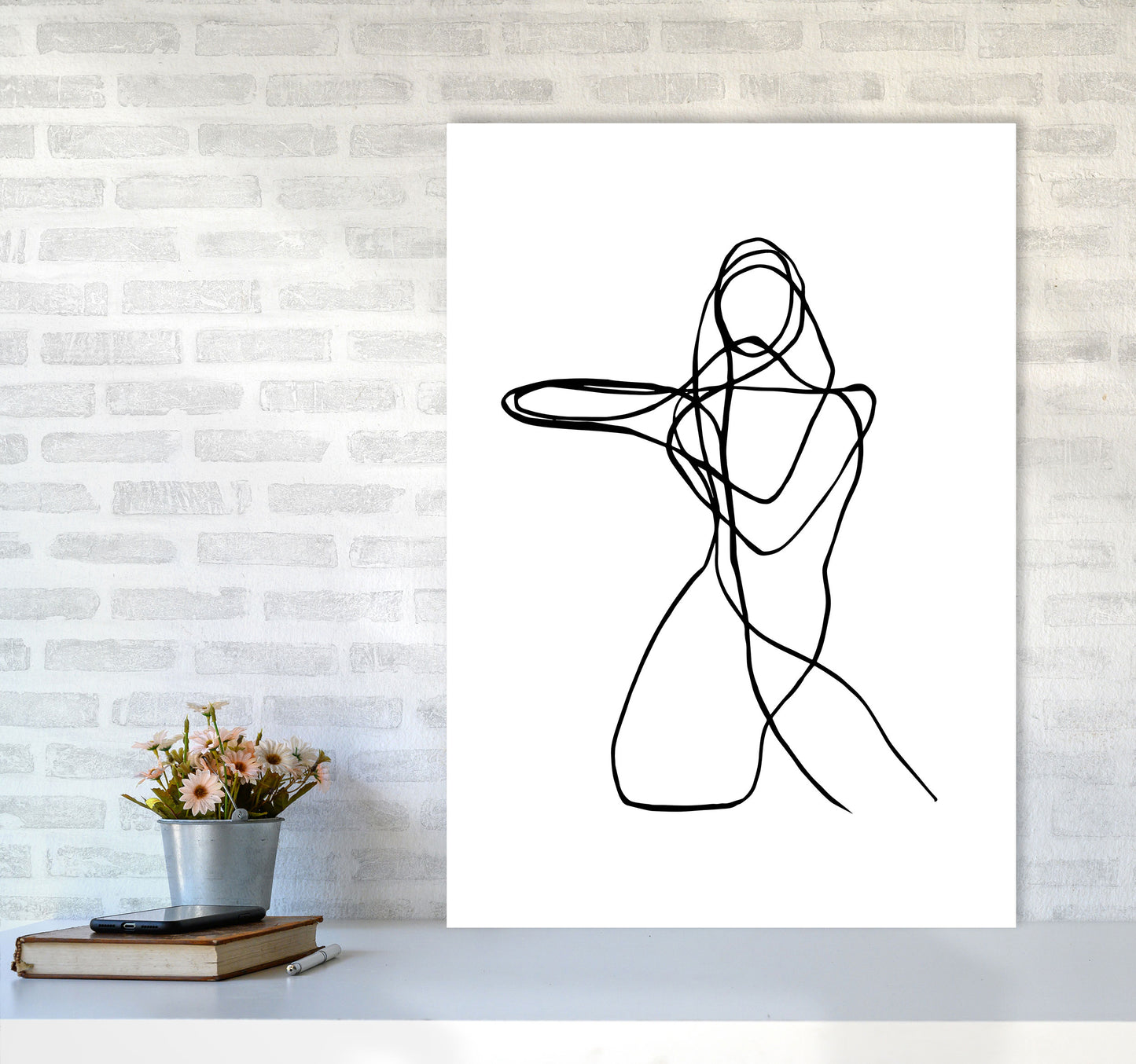 Tangled Lines Female4 By Planeta444 A1 Black Frame