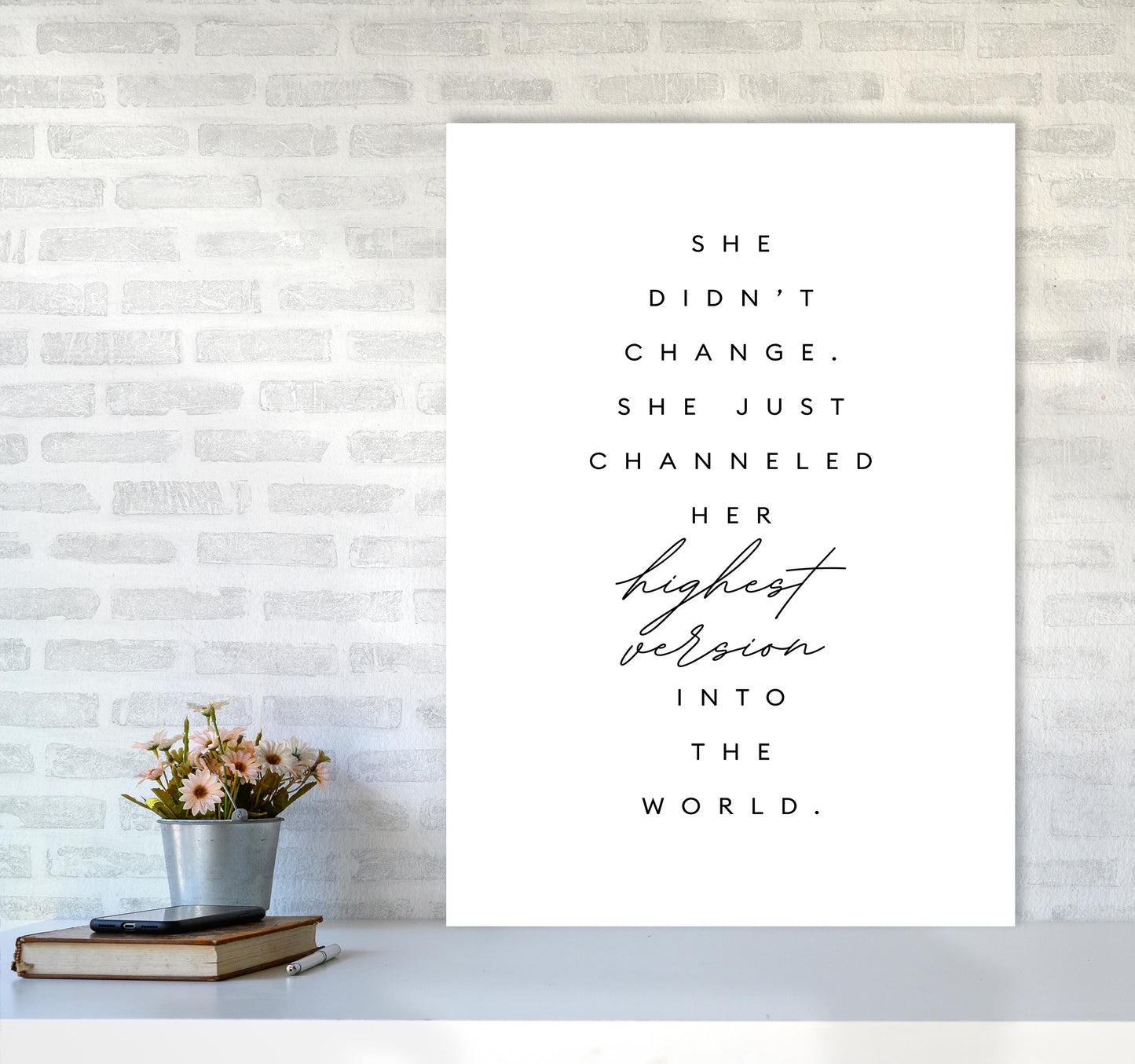 She Didnt Change Type By Planeta444 A1 Black Frame