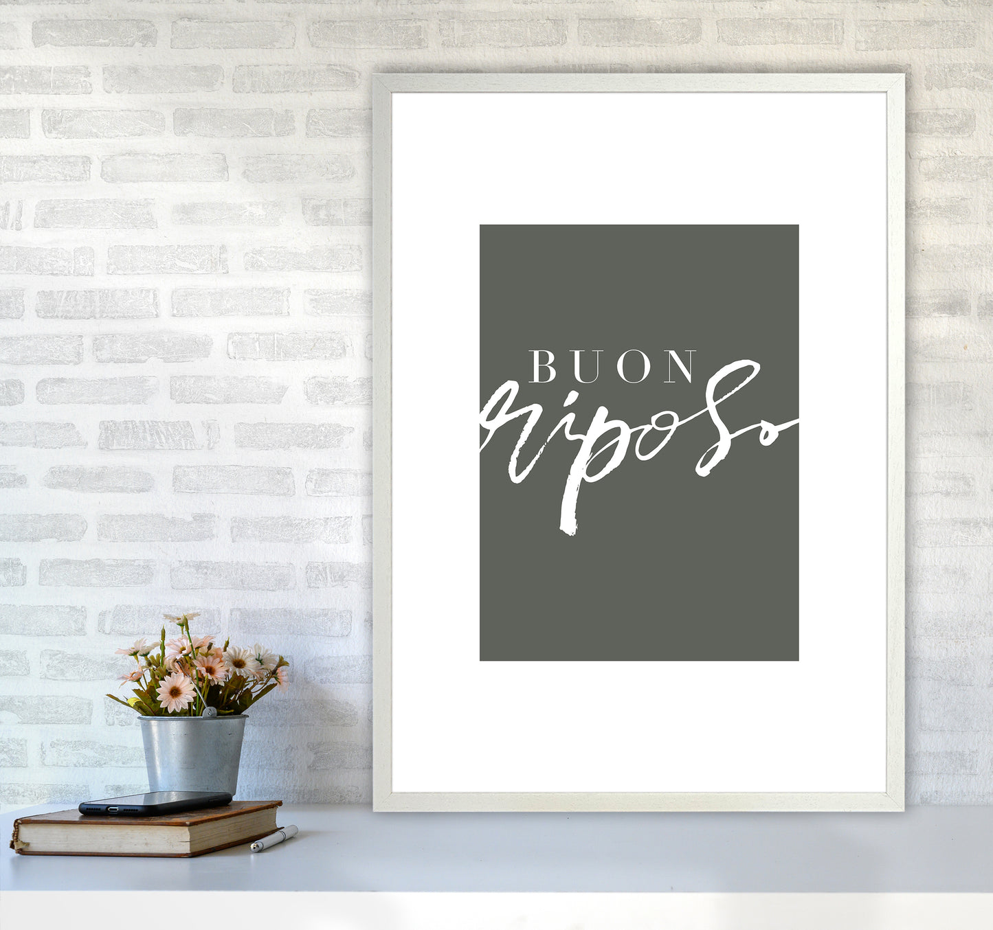 Buon Riposo Pewtergreen Color By Planeta444 A1 Oak Frame