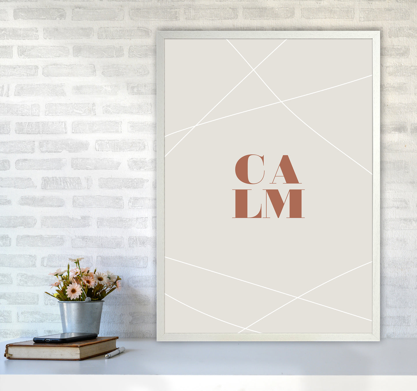 Calm Cavern Clay By Planeta444 A1 Oak Frame