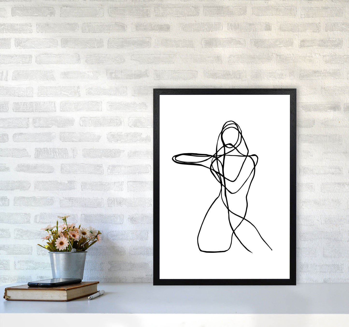 Tangled Lines Female4 By Planeta444 A2 White Frame