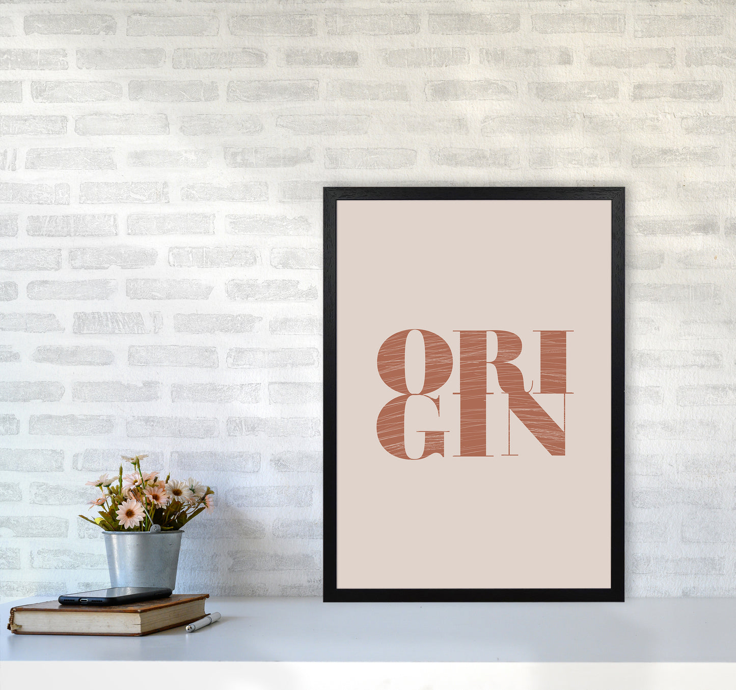 Origin Cavern Clay By Planeta444 A2 White Frame