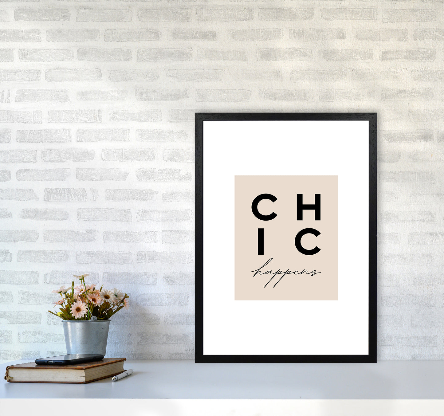 Chic Happens3 By Planeta444 A2 White Frame