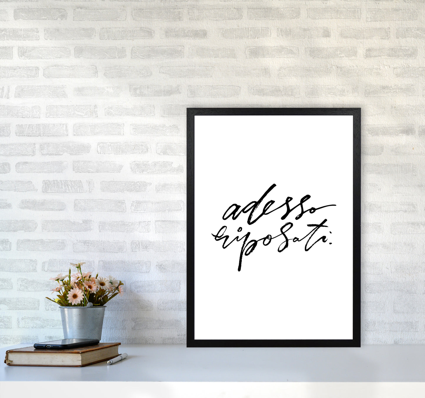 Adesso Riposati By Planeta444 A2 White Frame