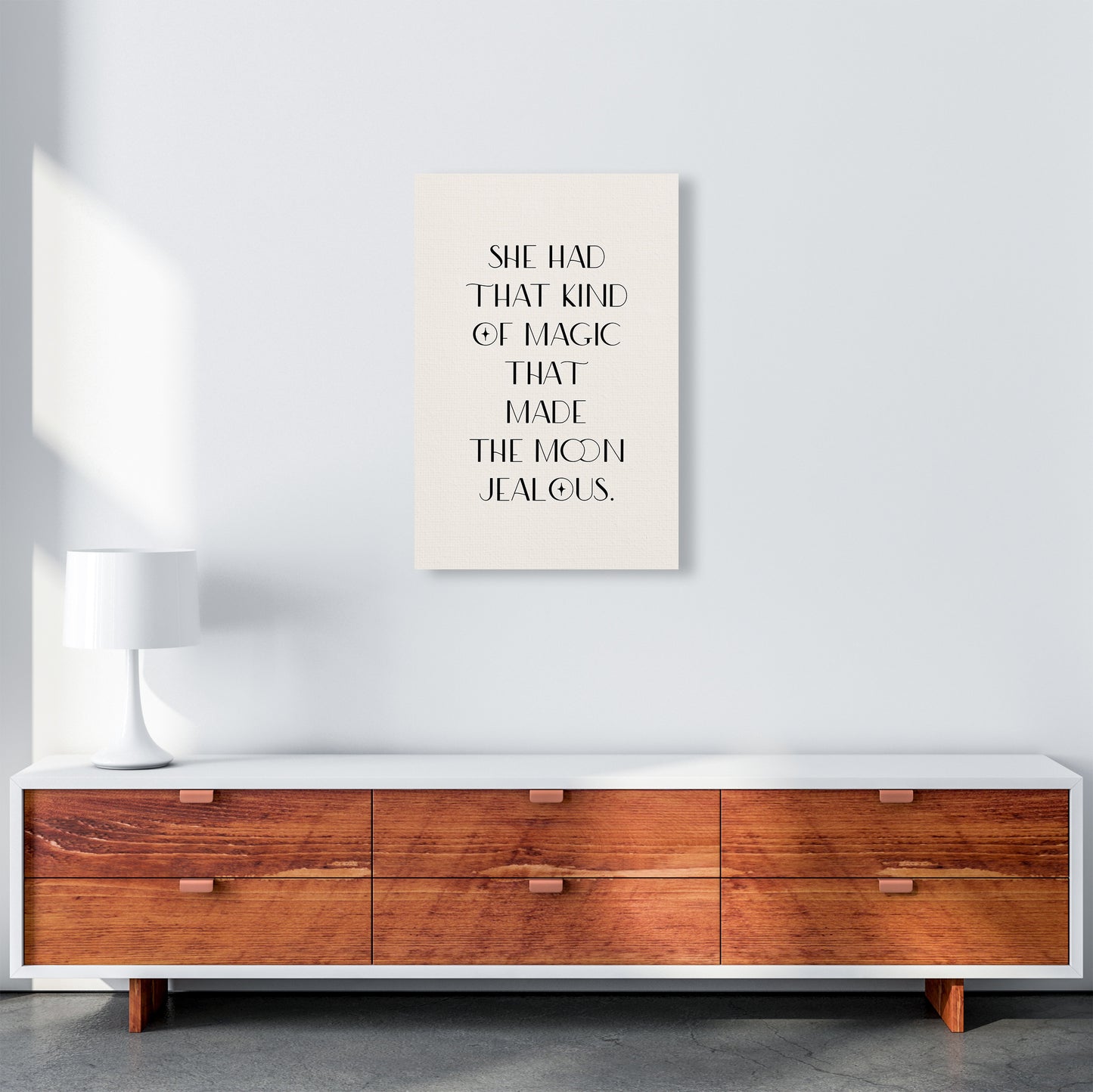 She Had That Kind Of Magic Black On Beige By Planeta444 A2 Canvas