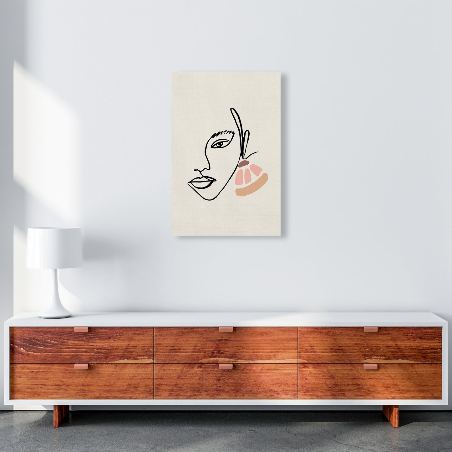Boho Face With Earrings Sketch1 By Planeta444 A2 Canvas