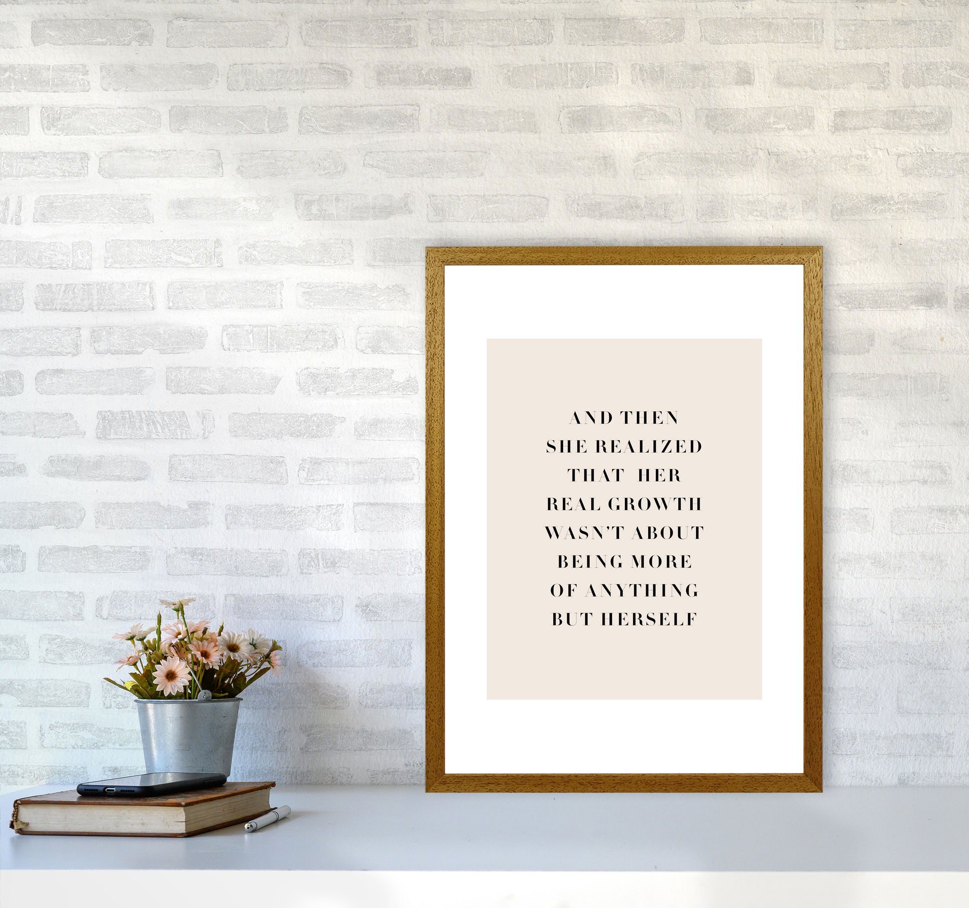 And Then She Realized Type By Planeta444 A2 Print Only