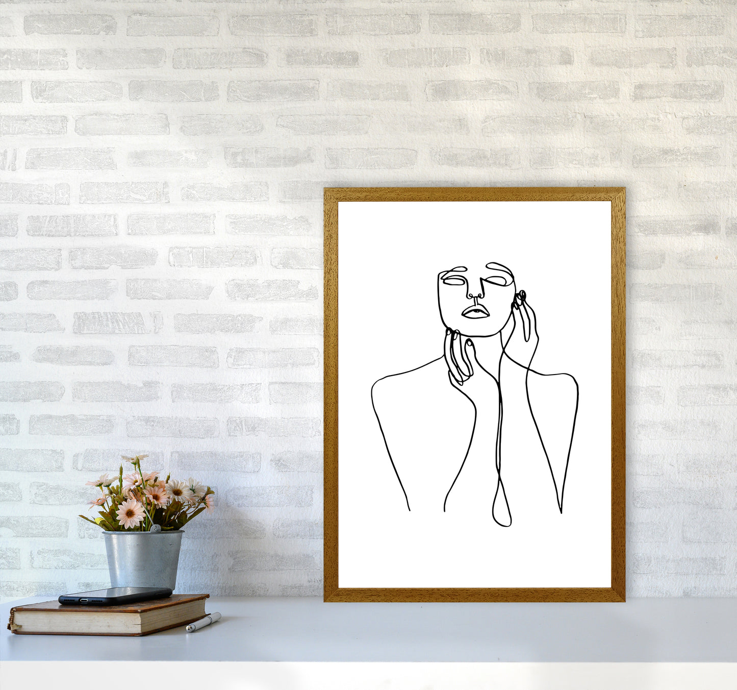 Touching Face With Hands By Planeta444 A2 Print Only