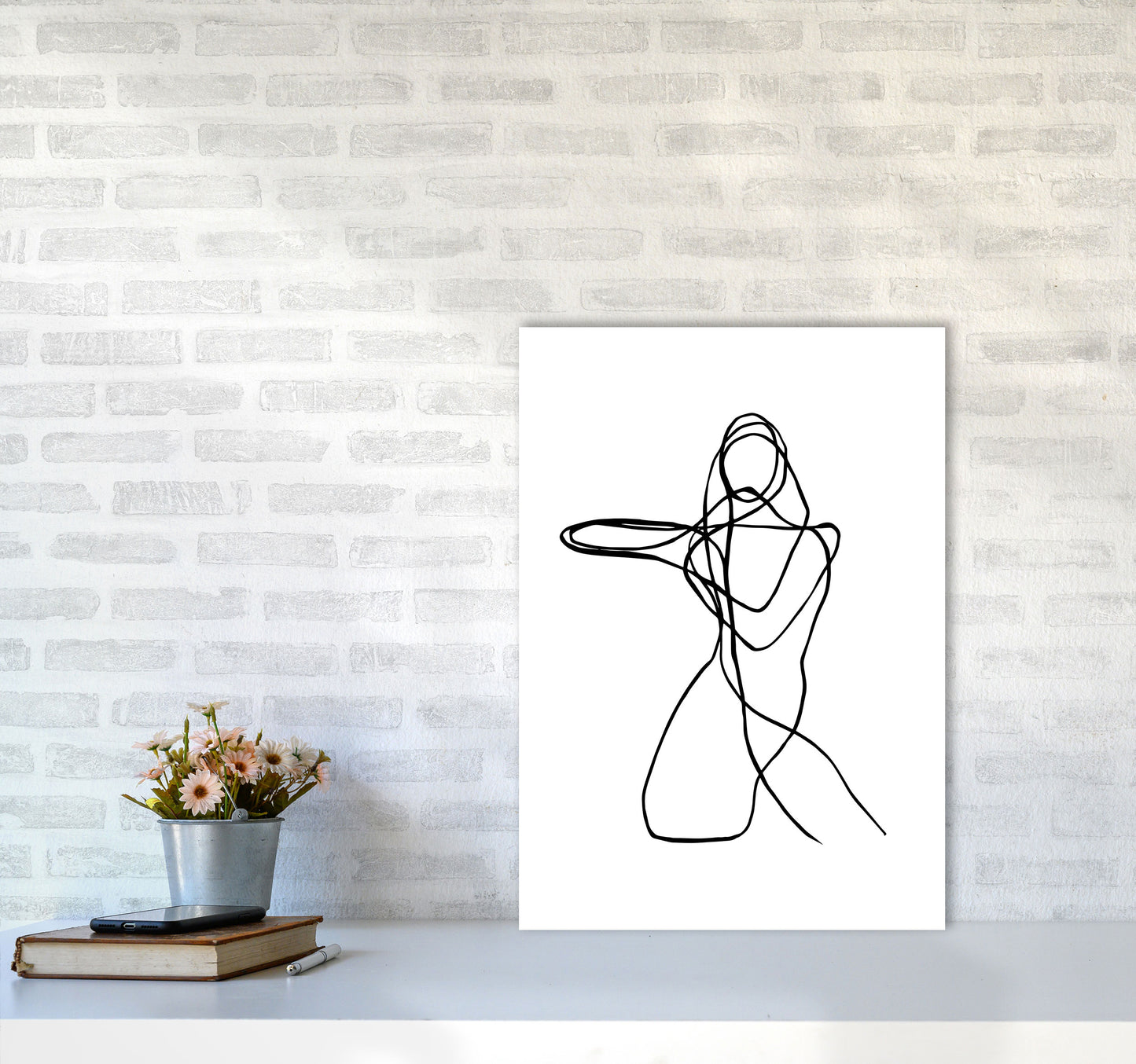 Tangled Lines Female4 By Planeta444 A2 Black Frame