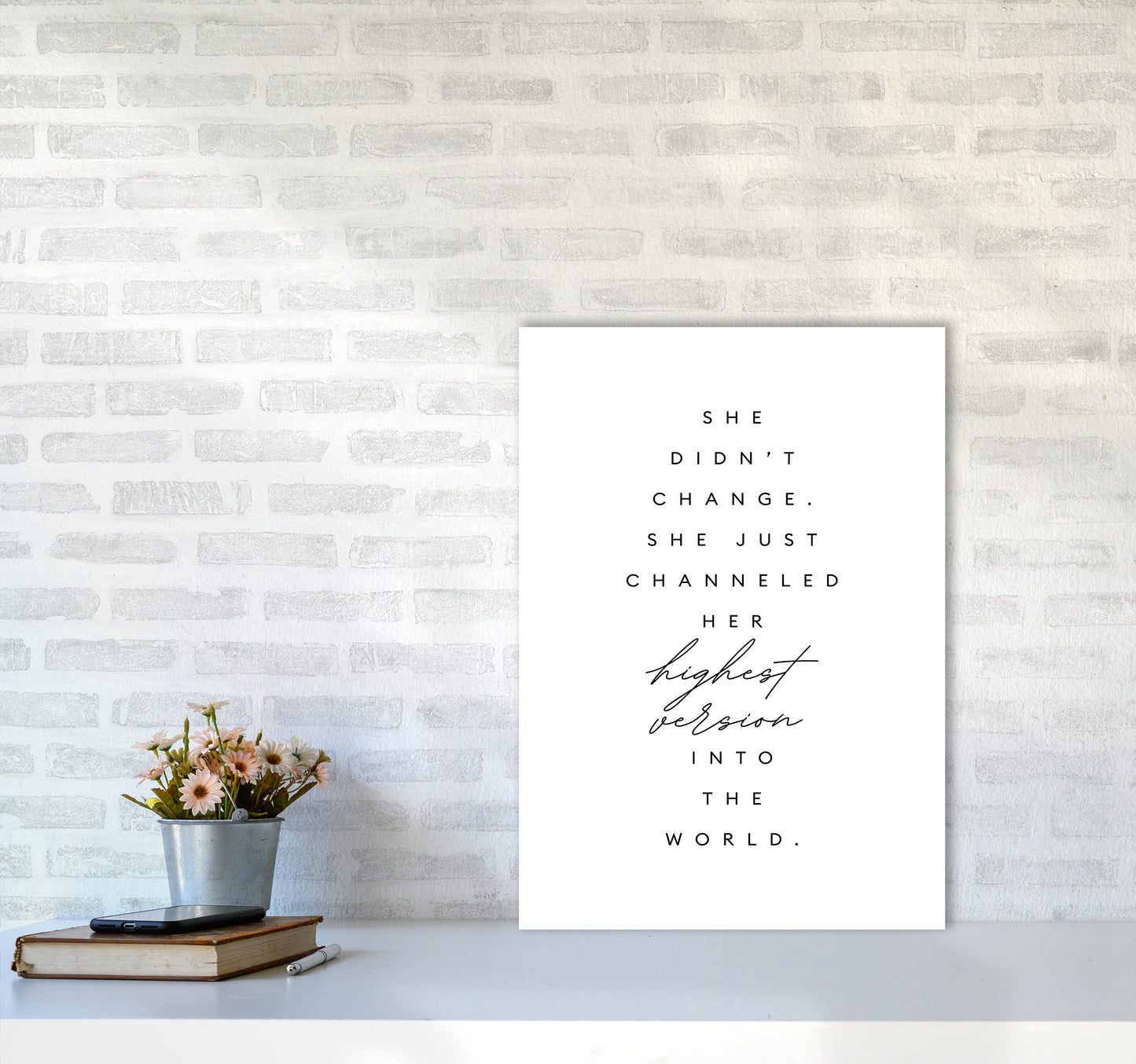She Didnt Change Type By Planeta444 A2 Black Frame
