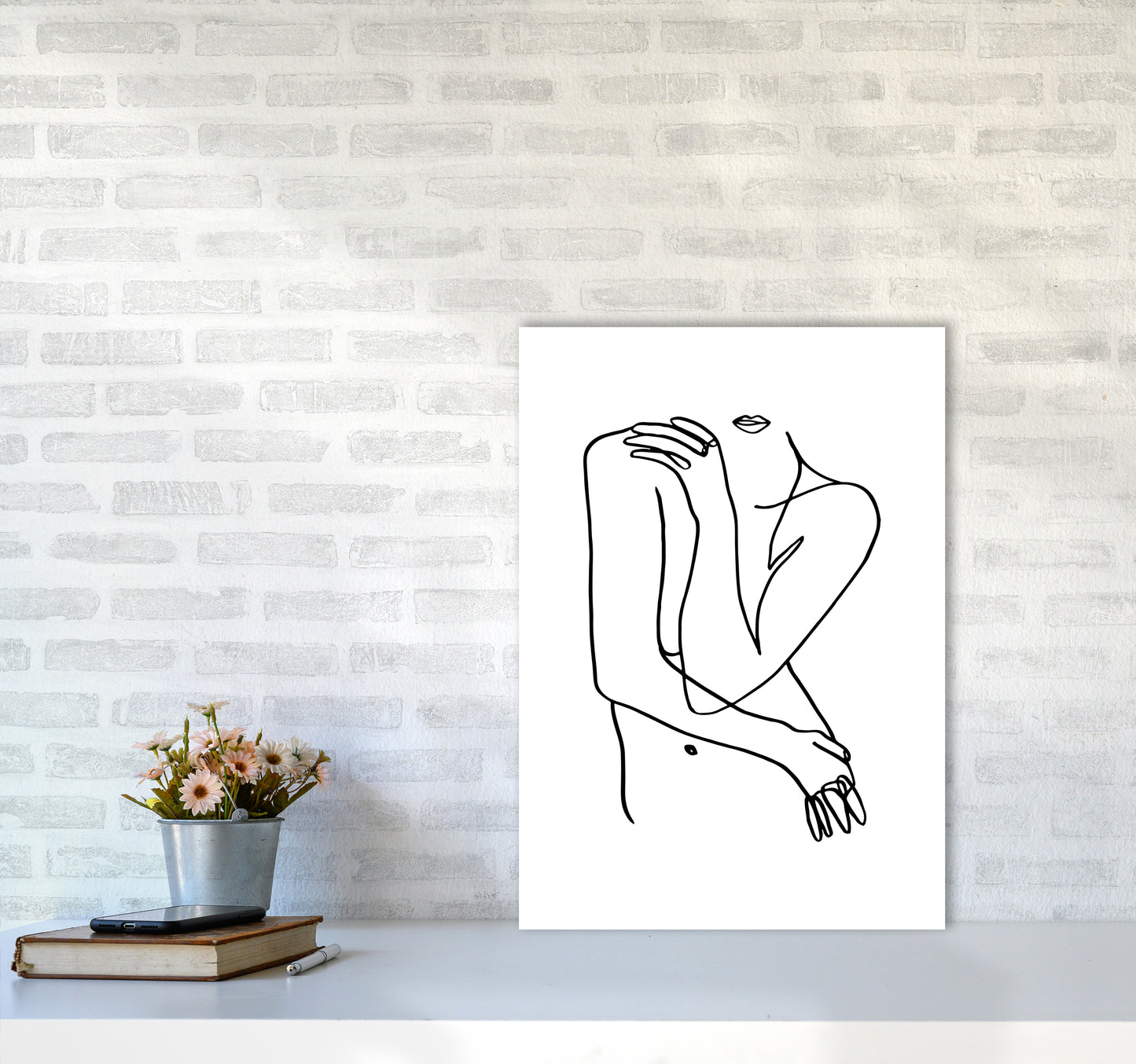 Hiding Front Pose By Planeta444 A2 Black Frame