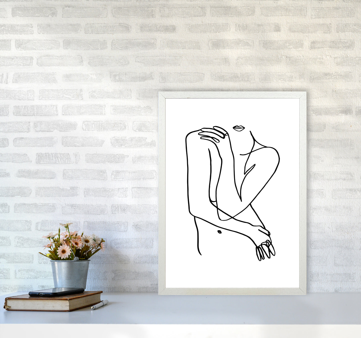 Hiding Front Pose By Planeta444 A2 Oak Frame
