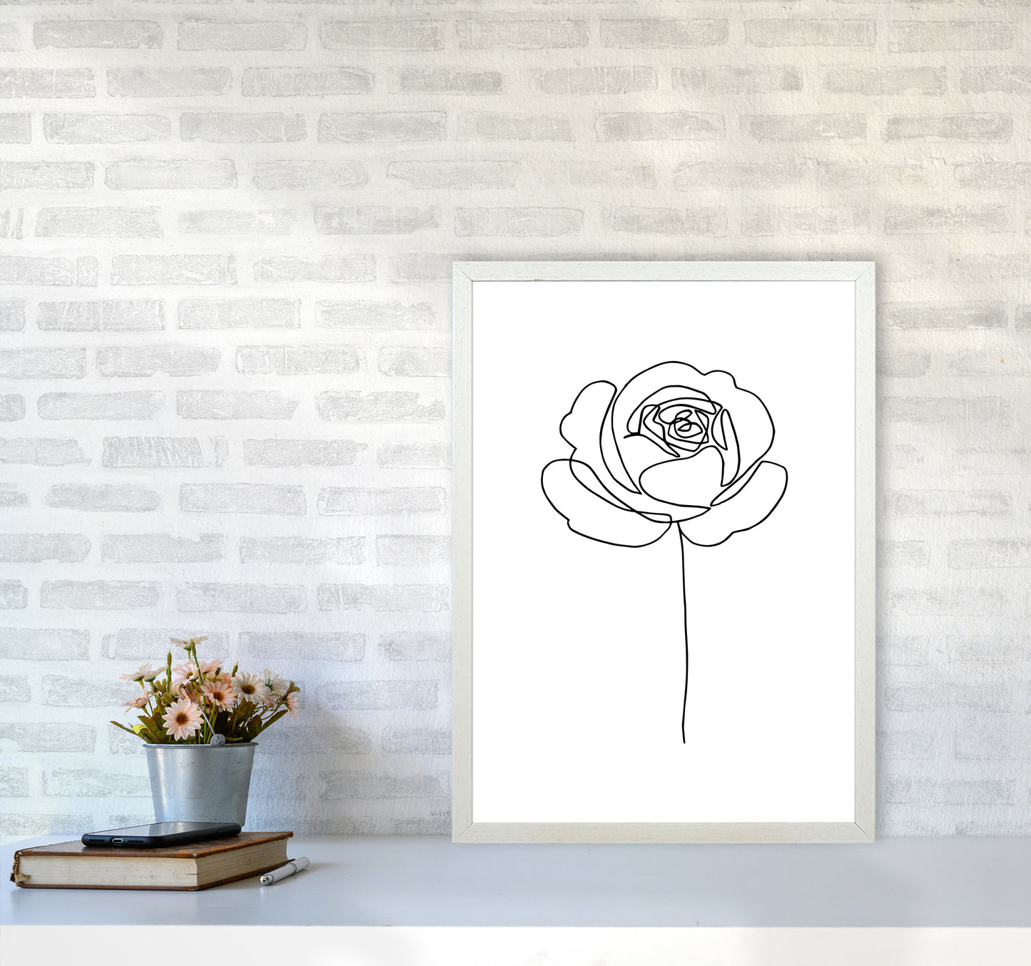 Rose1 By Planeta444 A2 Oak Frame