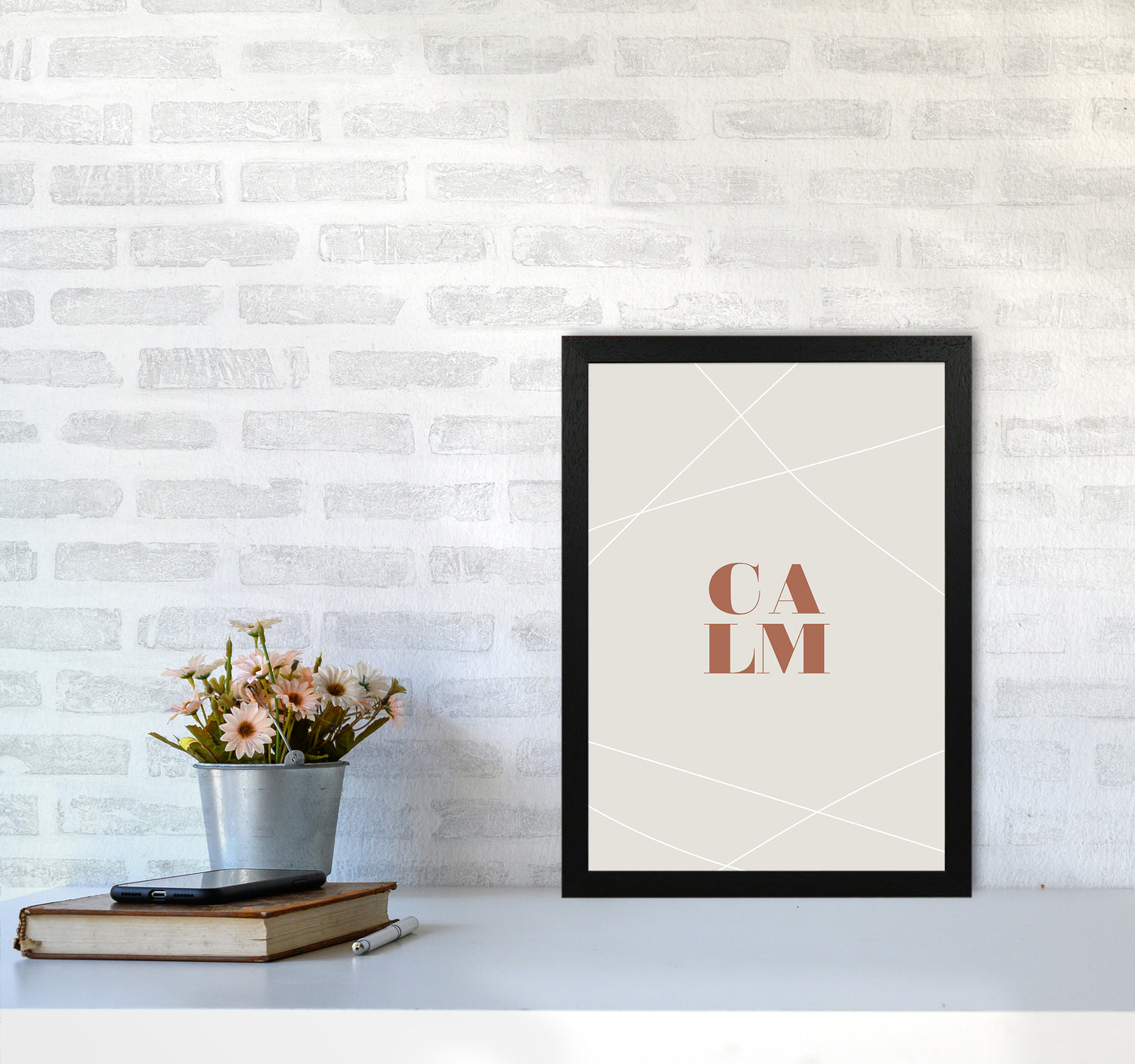 Calm Cavern Clay By Planeta444 A3 White Frame