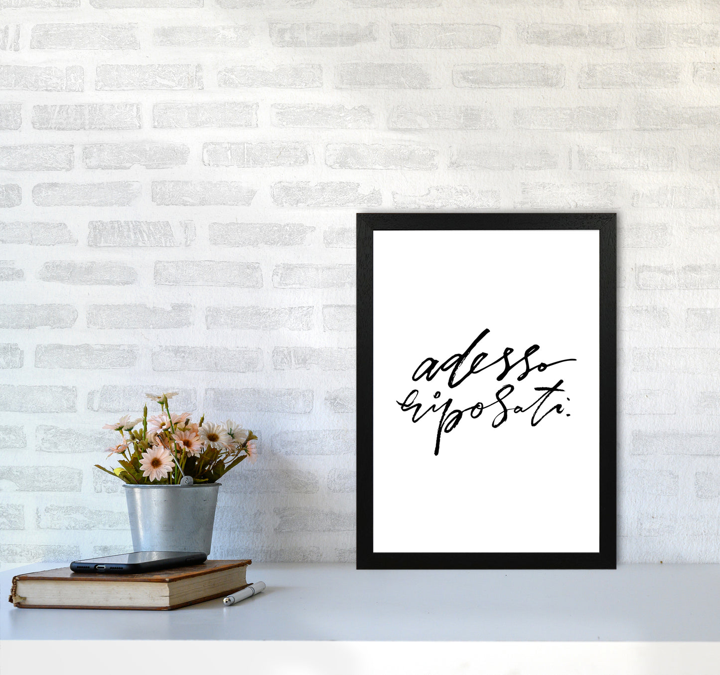 Adesso Riposati By Planeta444 A3 White Frame