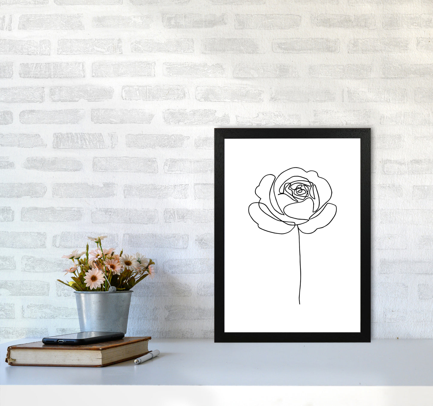 Rose1 By Planeta444 A3 White Frame
