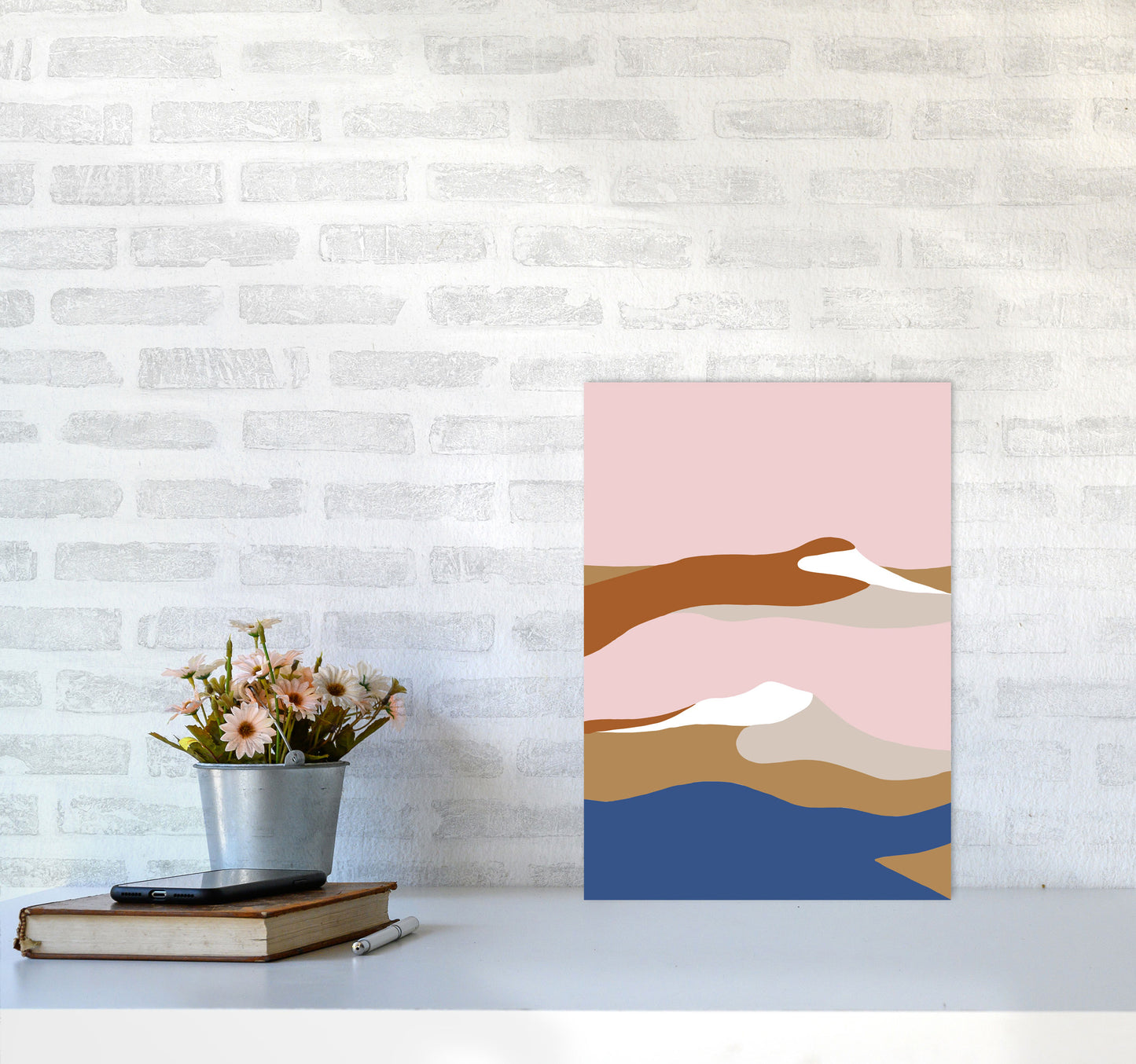 Abstract Dunes3 By Planeta444 A3 Black Frame