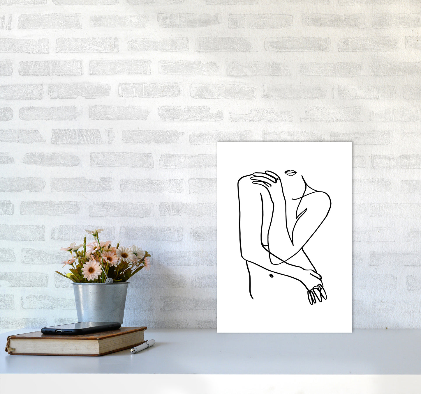 Hiding Front Pose By Planeta444 A3 Black Frame
