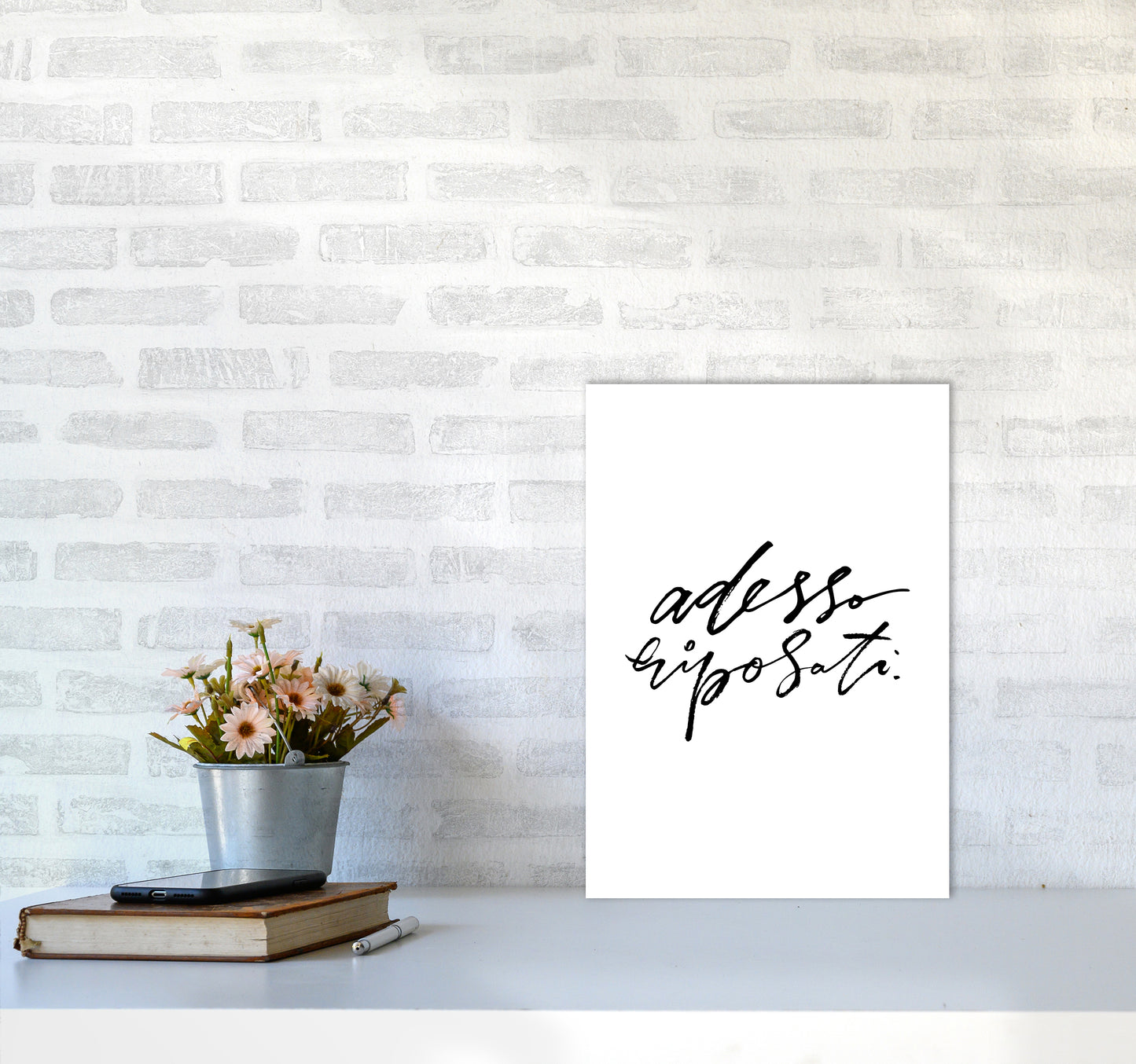 Adesso Riposati By Planeta444 A3 Black Frame