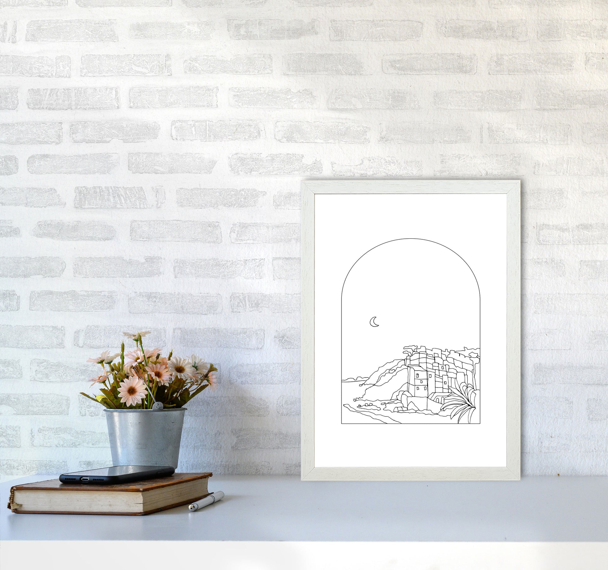 Cinque Terre By Planeta444 A3 Oak Frame