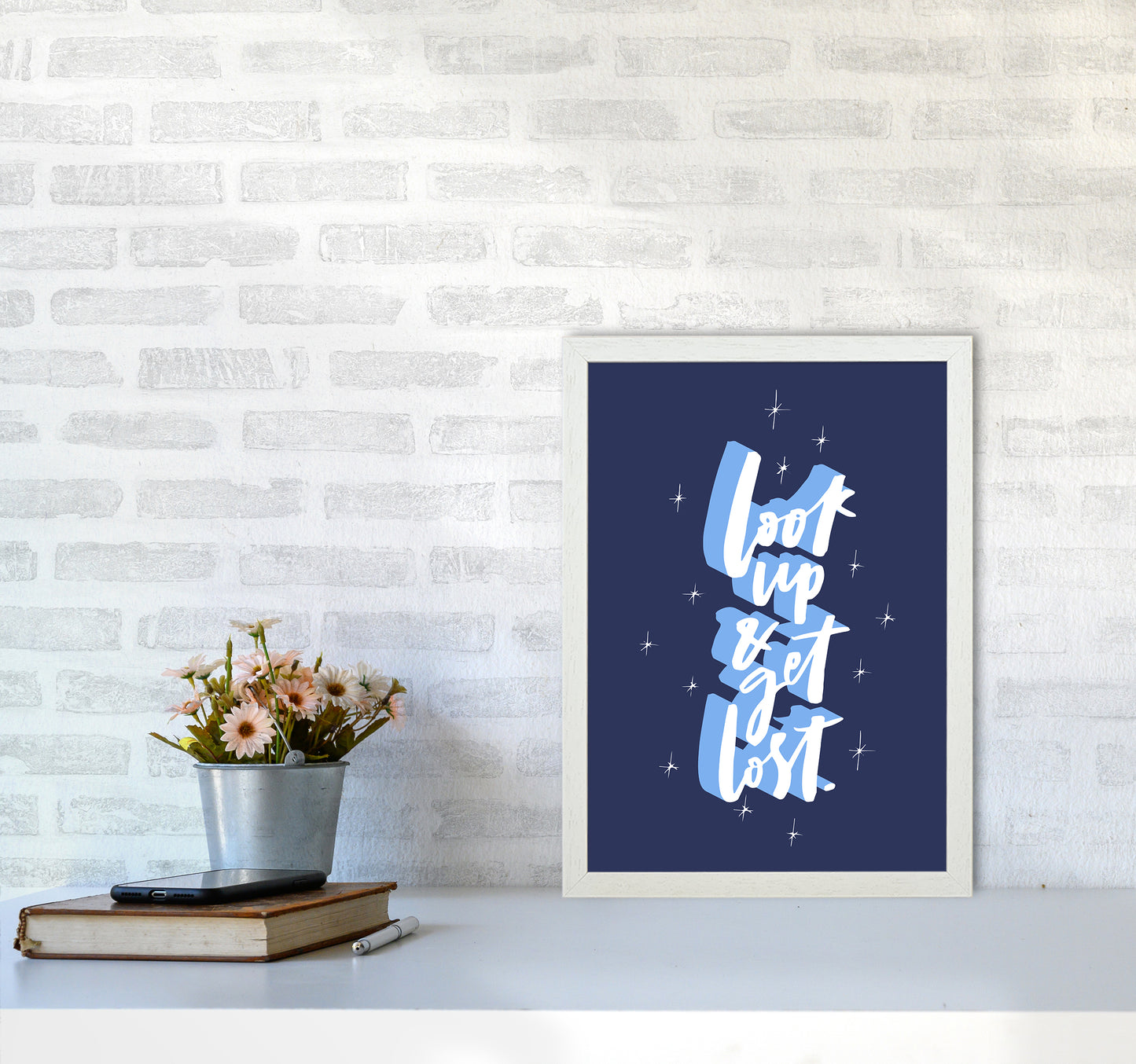 Look Up And Get Lost By Planeta444 A3 Oak Frame