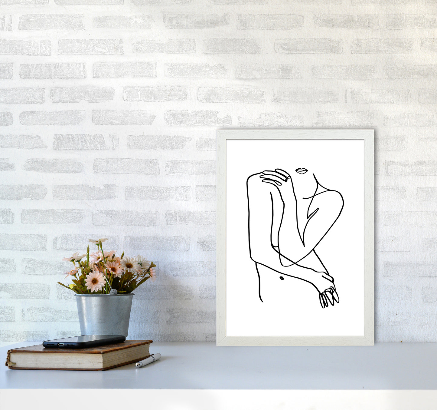 Hiding Front Pose By Planeta444 A3 Oak Frame