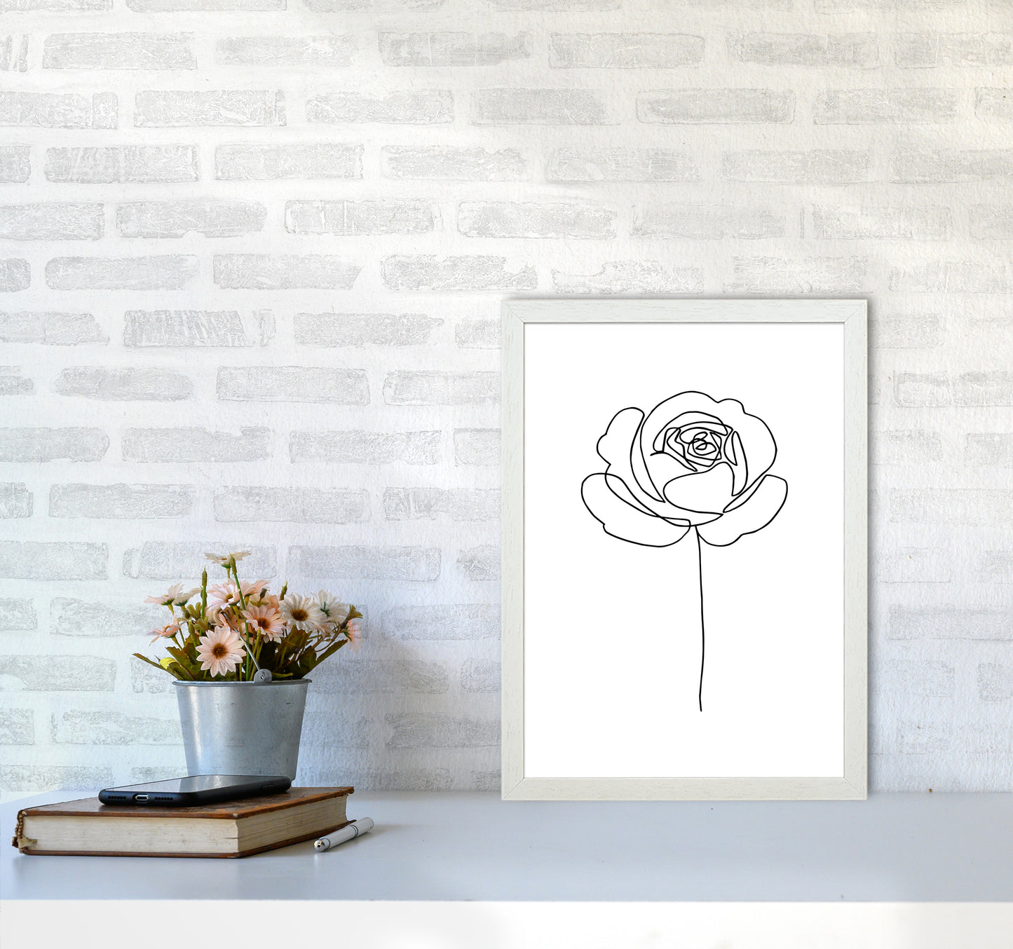 Rose1 By Planeta444 A3 Oak Frame