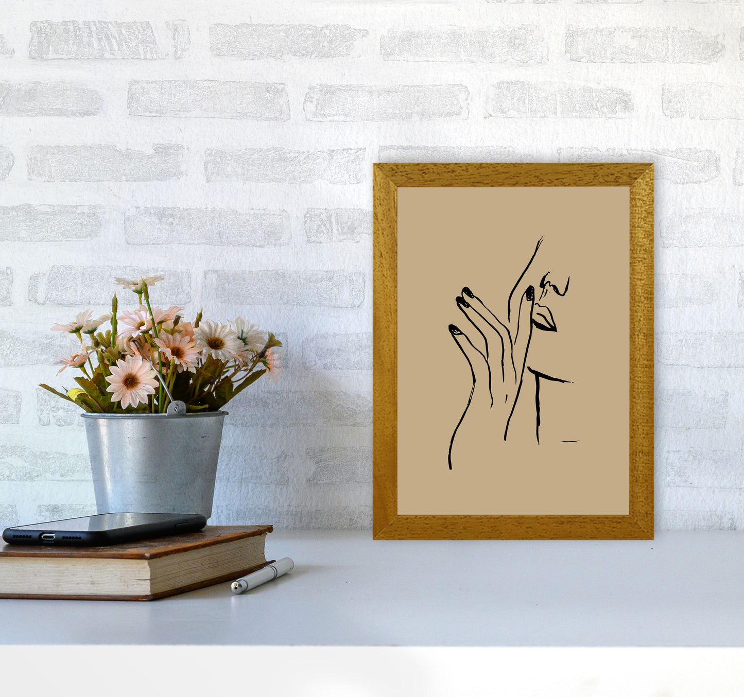 Face Hands Sketch2 By Planeta444 A4 Print Only