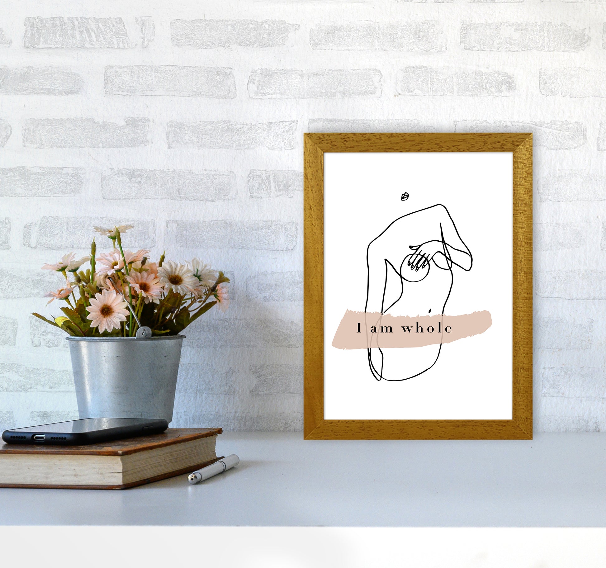 Covering Breasts With One Hand I Am Whole By Planeta444 A4 Print Only
