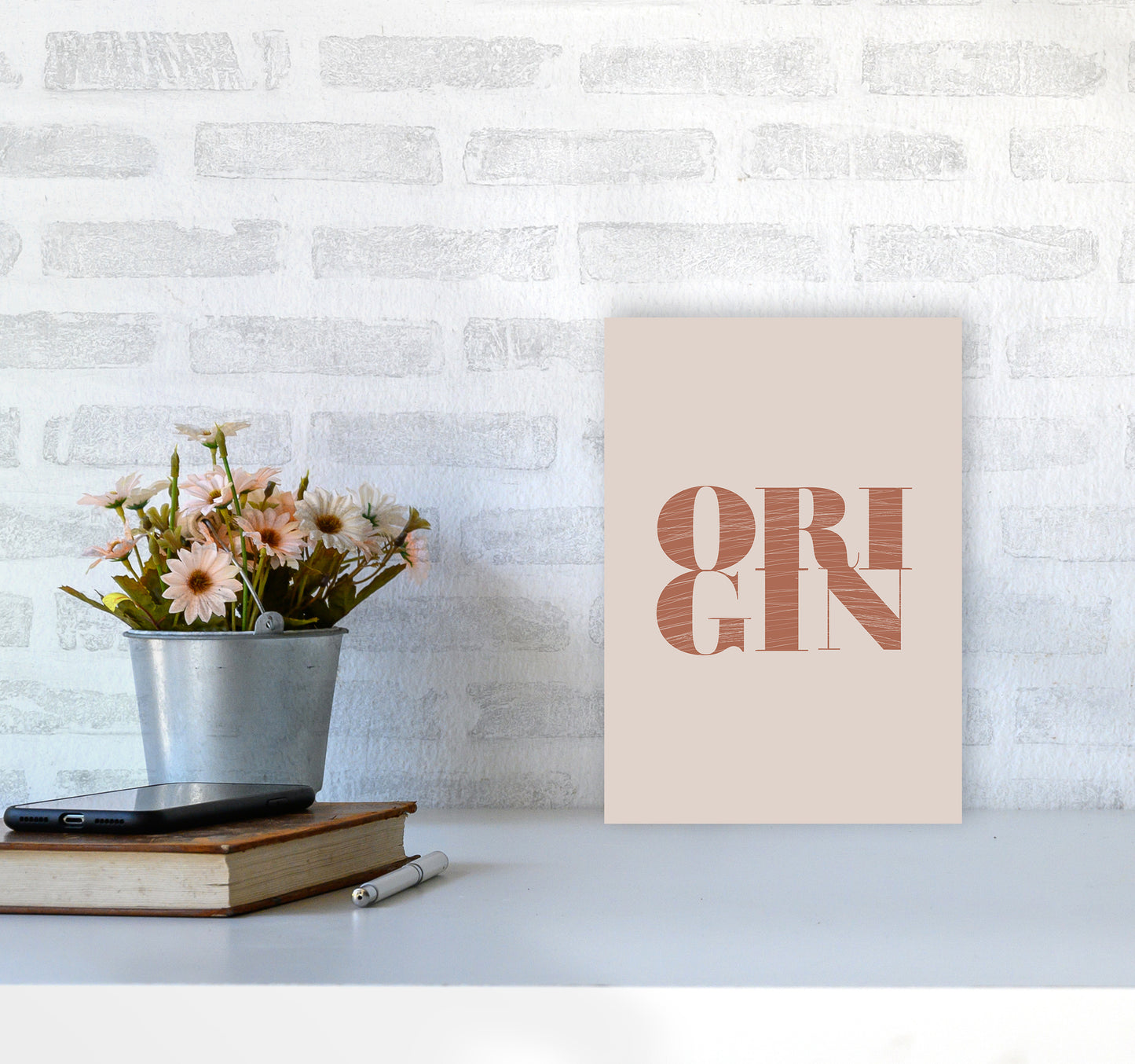 Origin Cavern Clay By Planeta444 A4 Black Frame